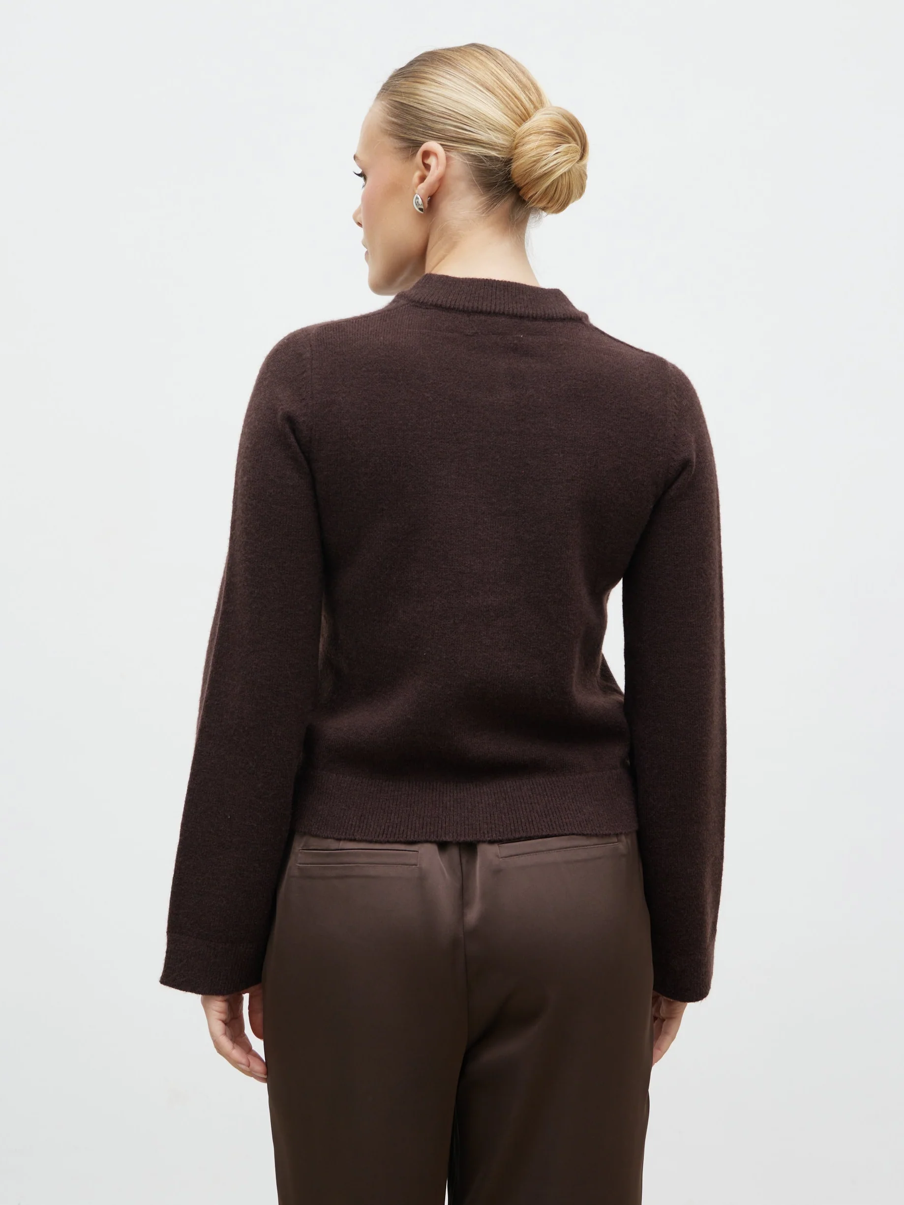 Katarina Knit Cardigan - Chocolate - Image 7