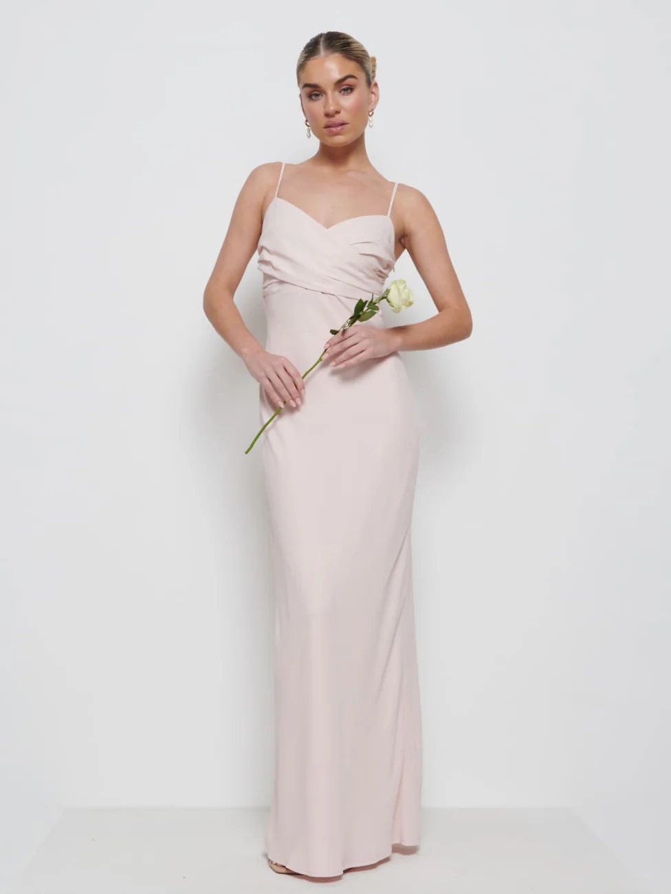 Kehlani Twist Cami Bridesmaid Dress - Blush