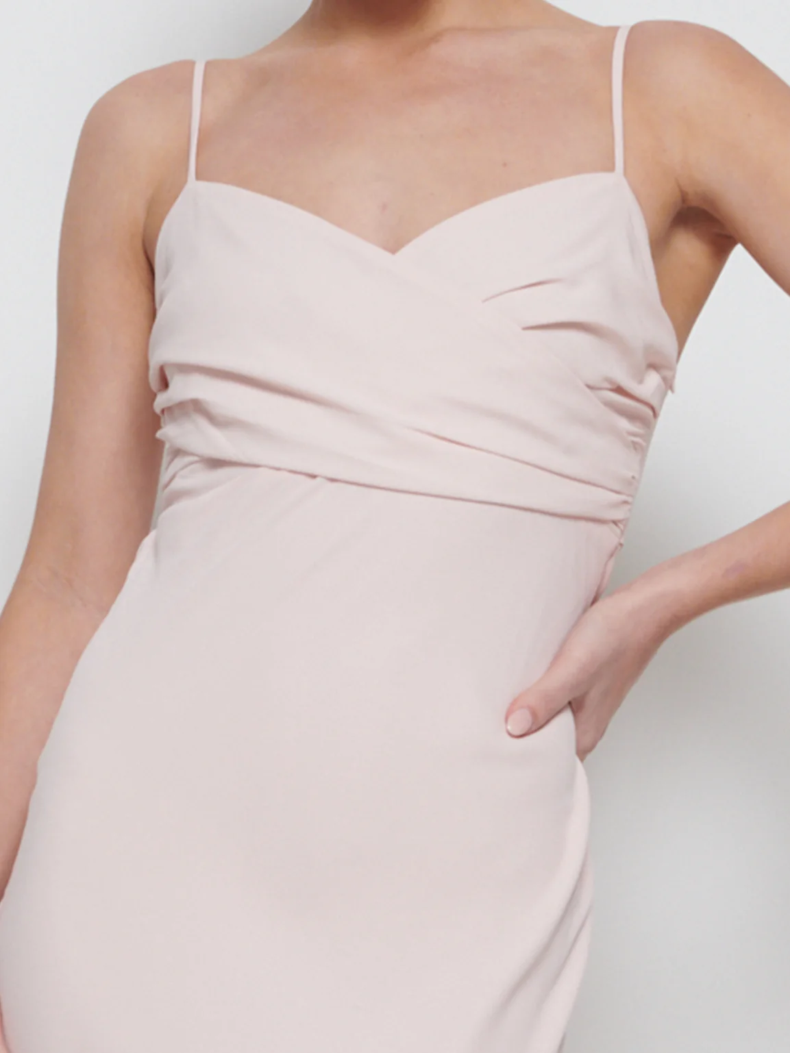 Kehlani Twist Cami Bridesmaid Dress - Blush - Image 5