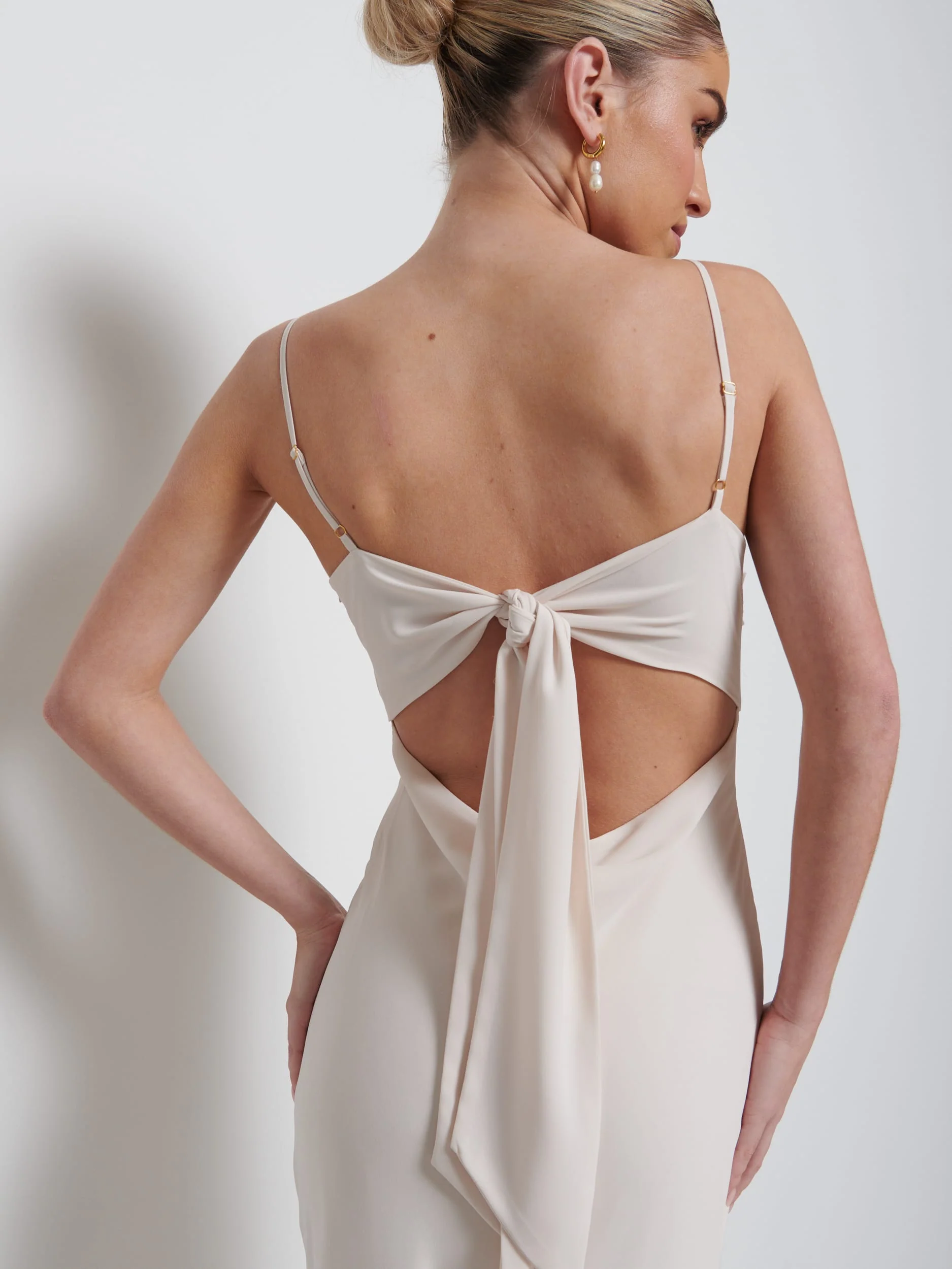 Kehlani Twist Cami Bridesmaid Dress - Champagne - Image 2