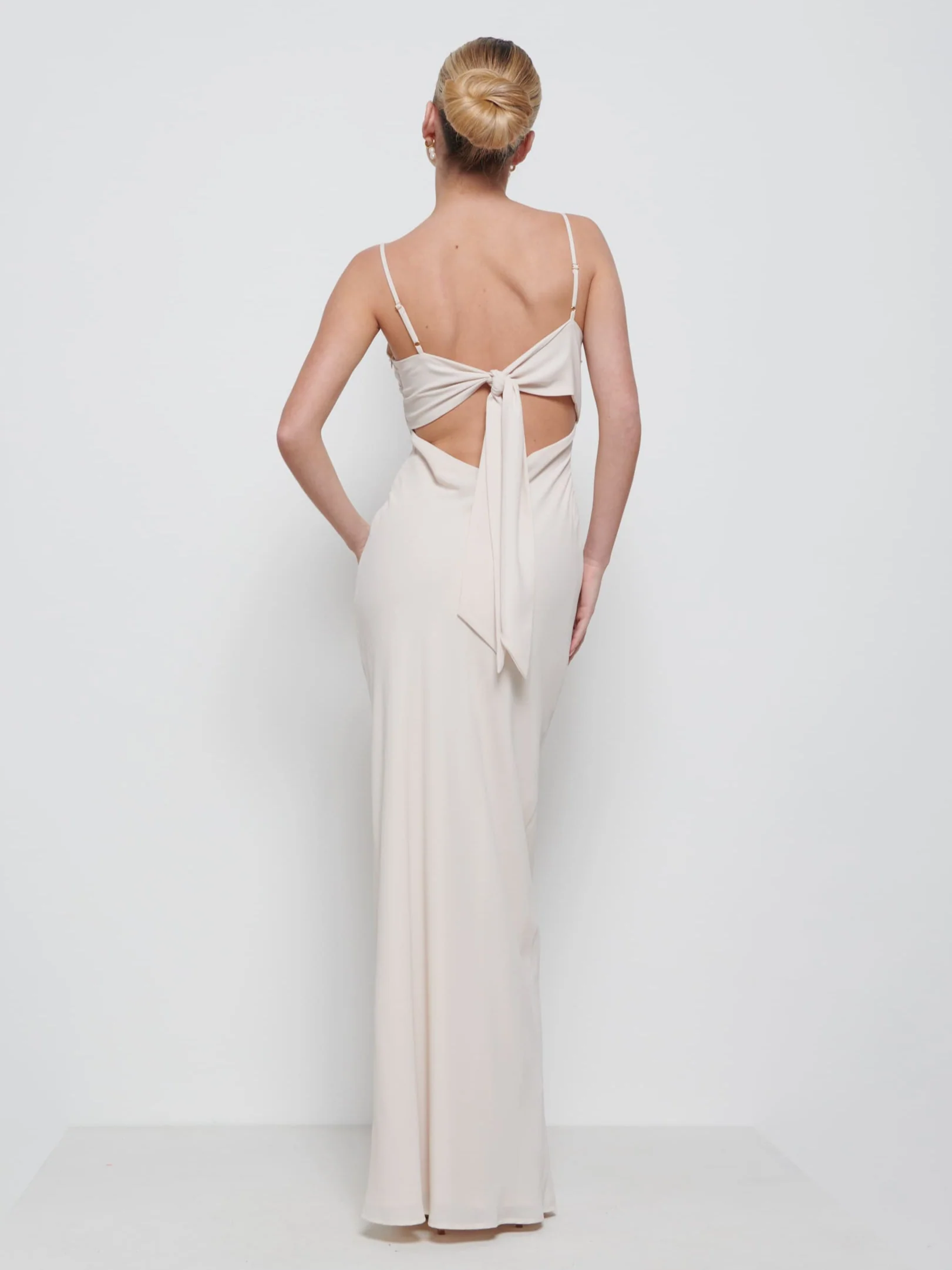 Kehlani Twist Cami Bridesmaid Dress - Champagne - Image 4