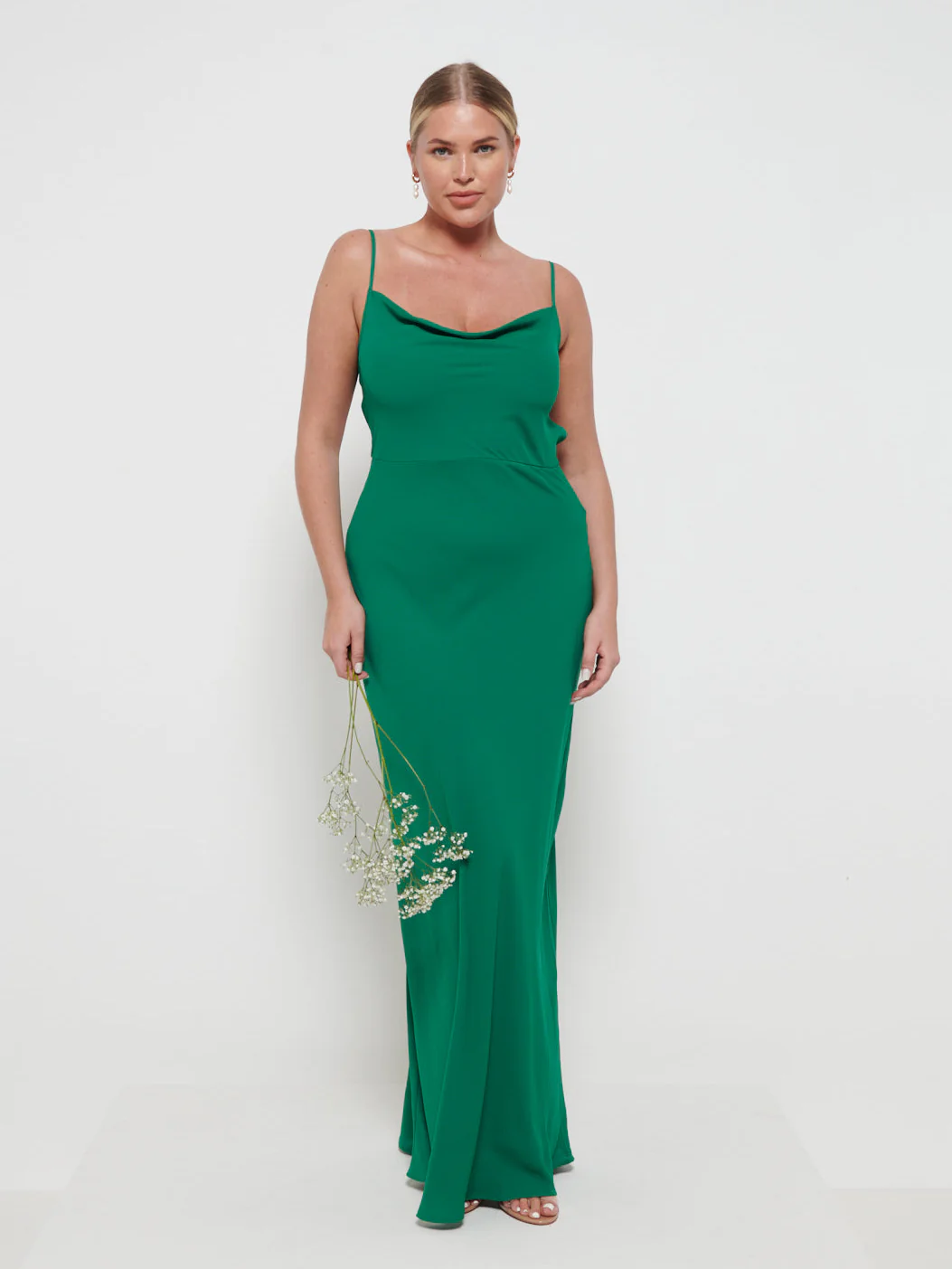 Keisha Chiffon Maxi Bridesmaid Dress - Emerald