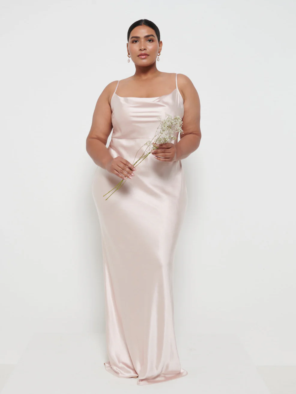 Keisha Maxi Bridesmaid Dress Curve - Matte True Blush