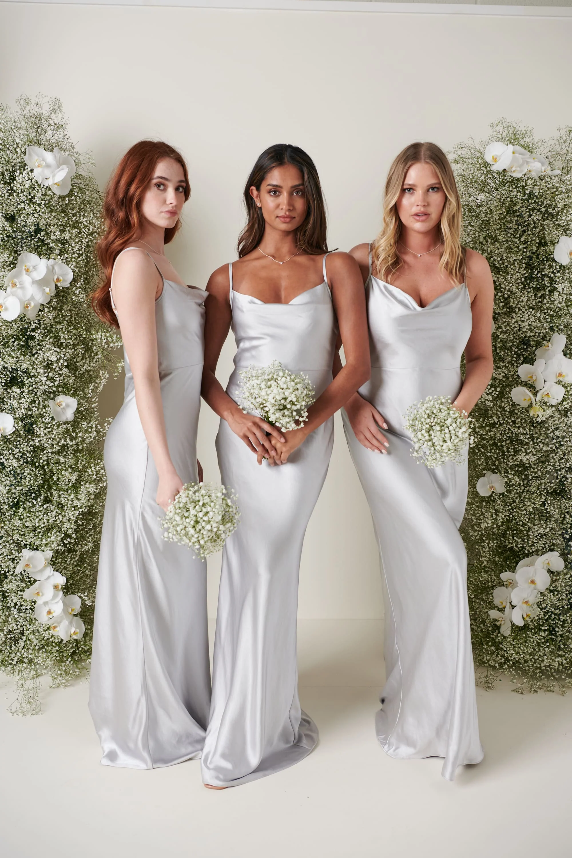 Keisha Maxi Bridesmaid Dress - Matte Silver - Image 4