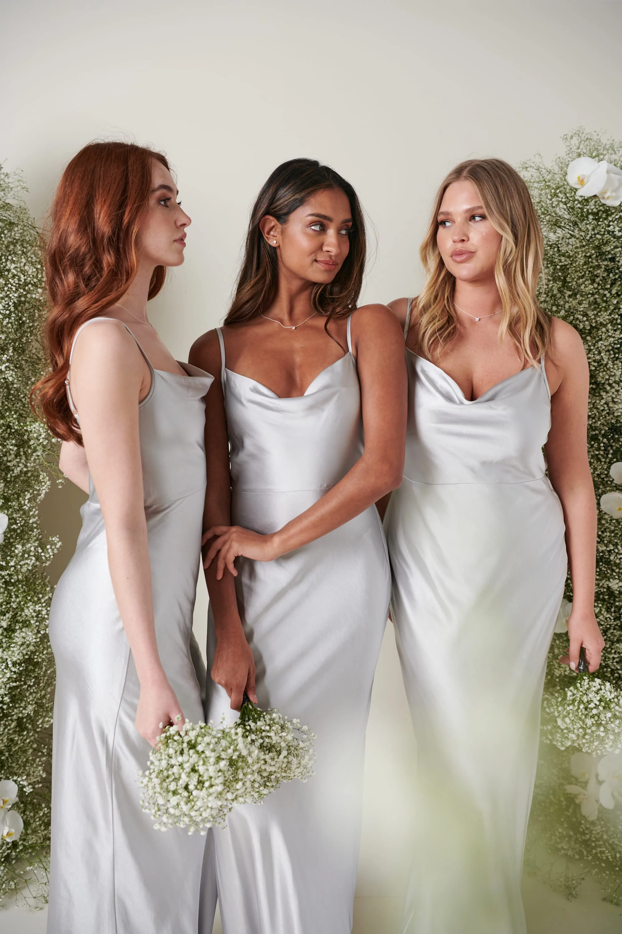 Keisha Maxi Bridesmaid Dress - Matte Silver - Image 5