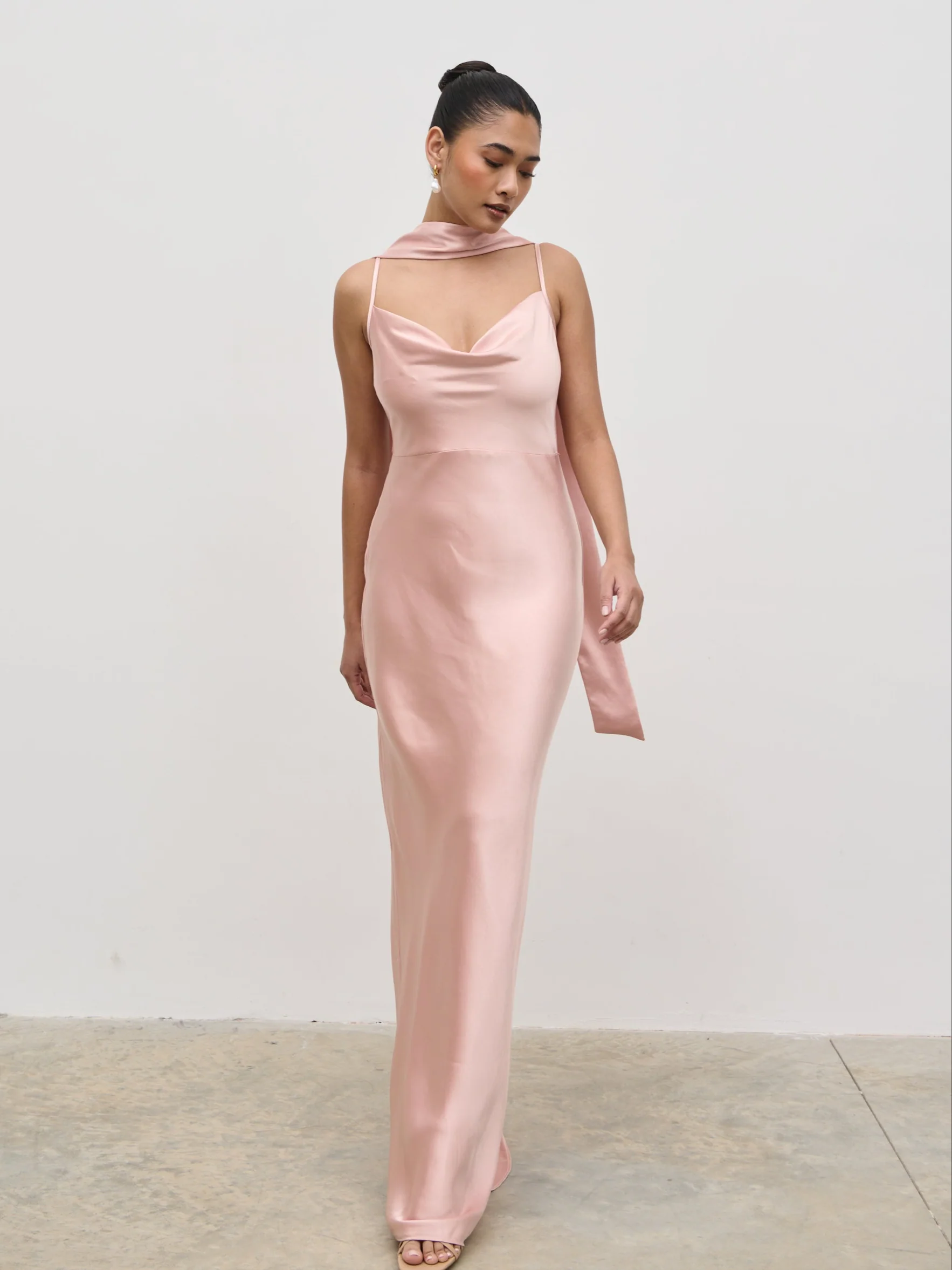 Keisha Maxi Bridesmaid Dress - Matte True Blush