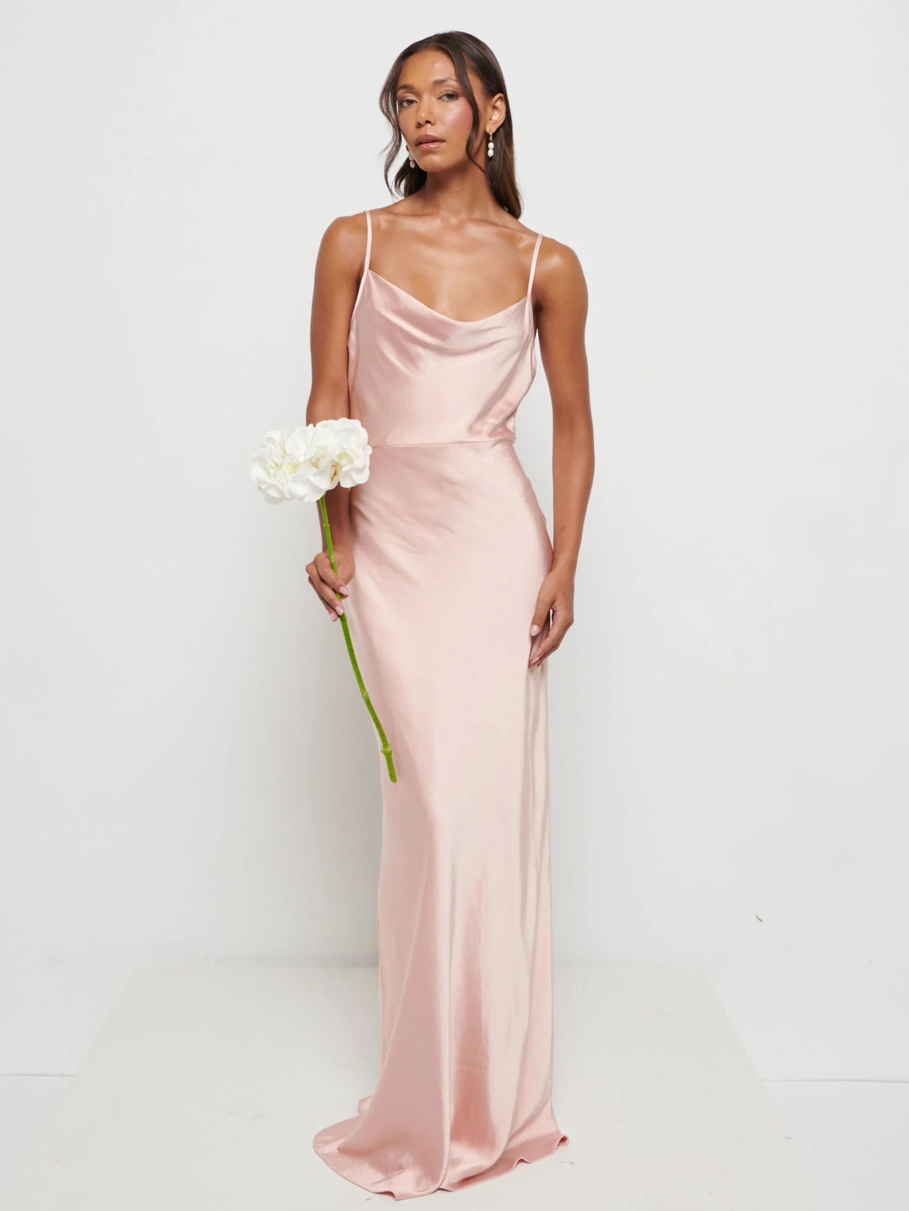 Keisha Maxi Bridesmaid Dress - Matte True Blush - Image 2