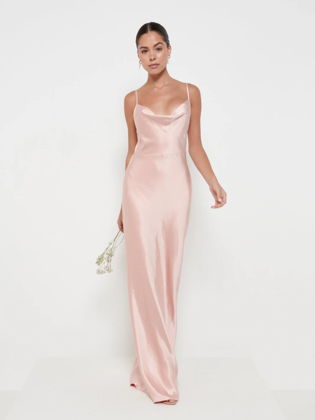 Keisha Maxi Bridesmaid Dress - Matte Blush