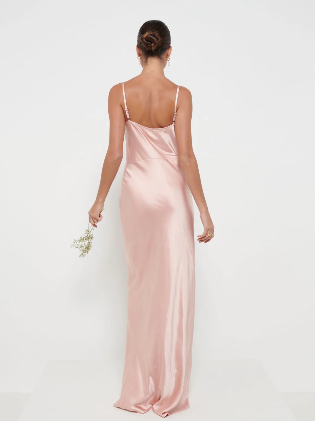 Keisha Maxi Bridesmaid Dress - Matte Blush - Image 3