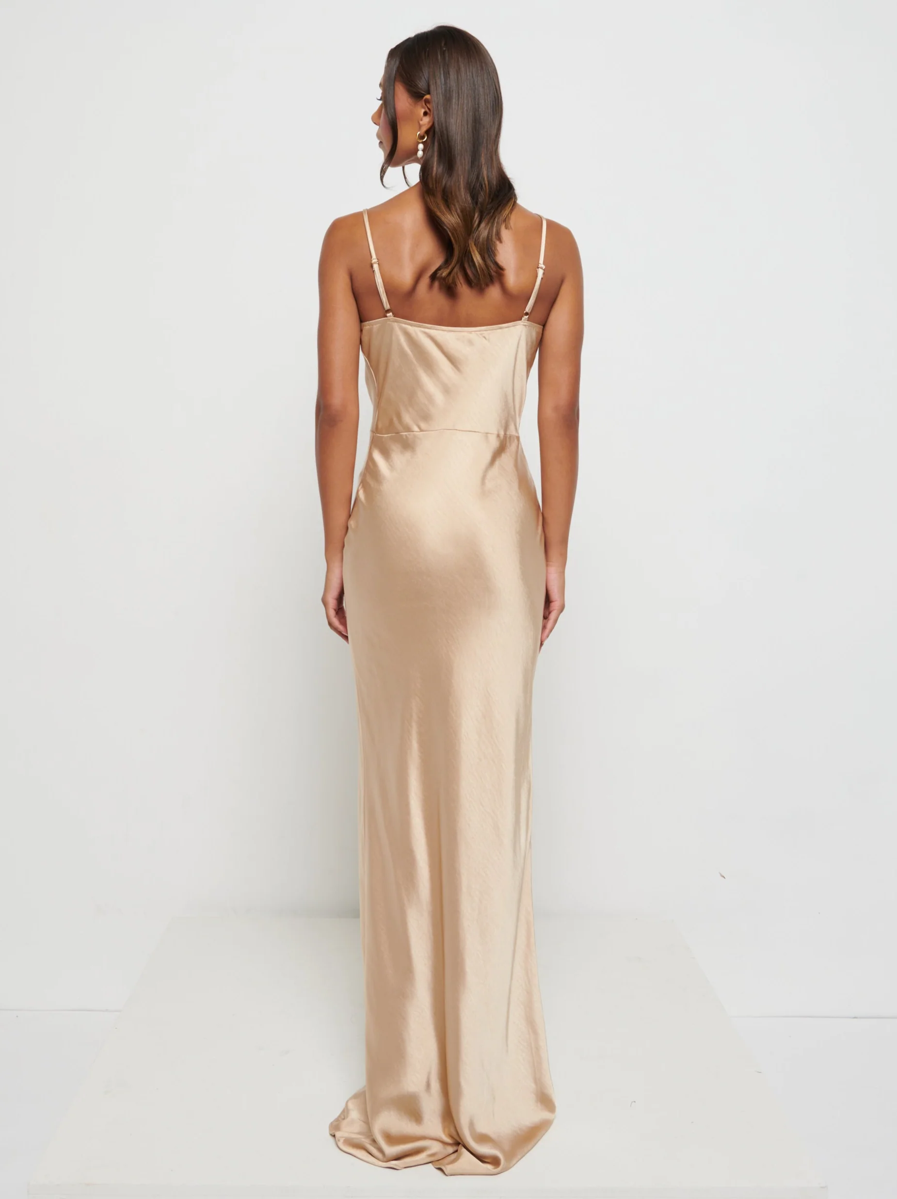 Keisha Maxi Bridesmaid Dress - Matte Bronze - Image 5