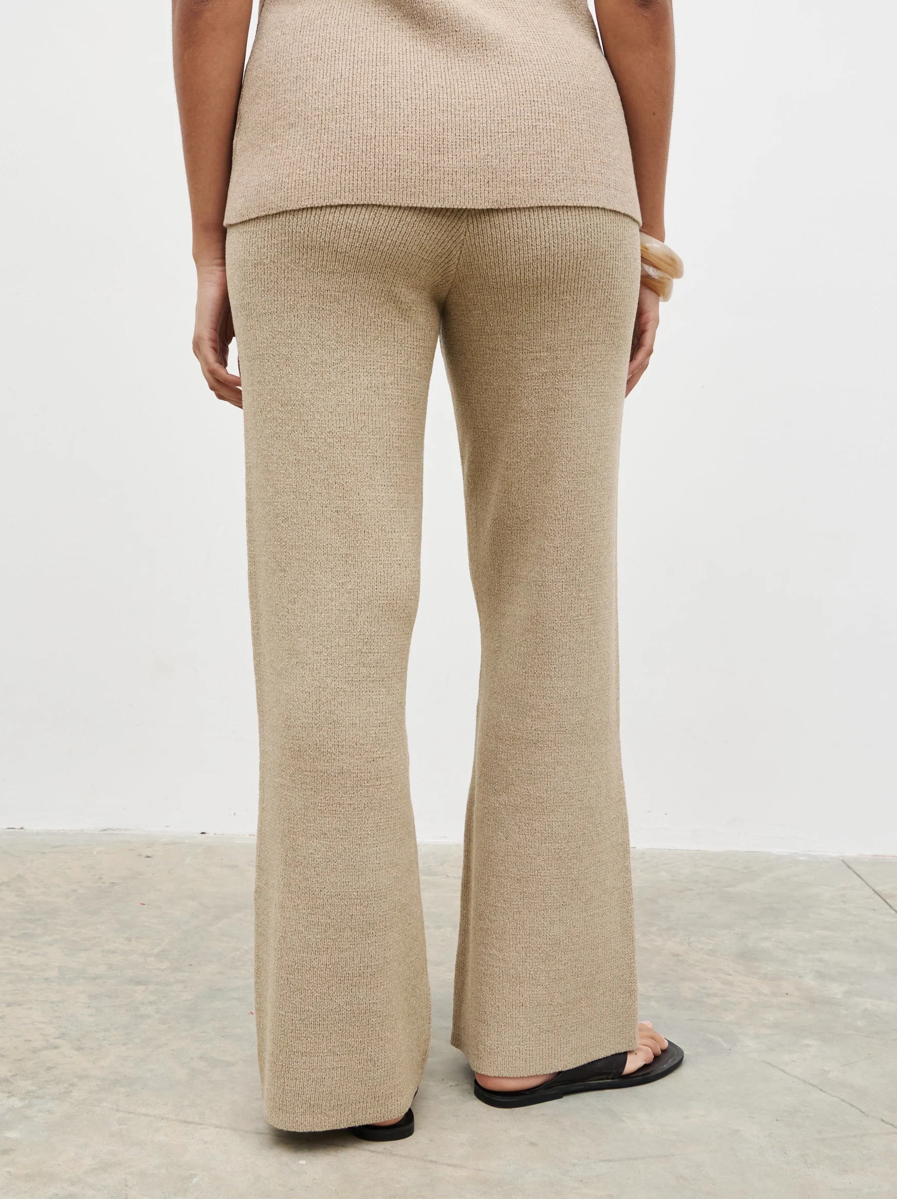 Kourtney Knit Trousers - Taupe - Image 3
