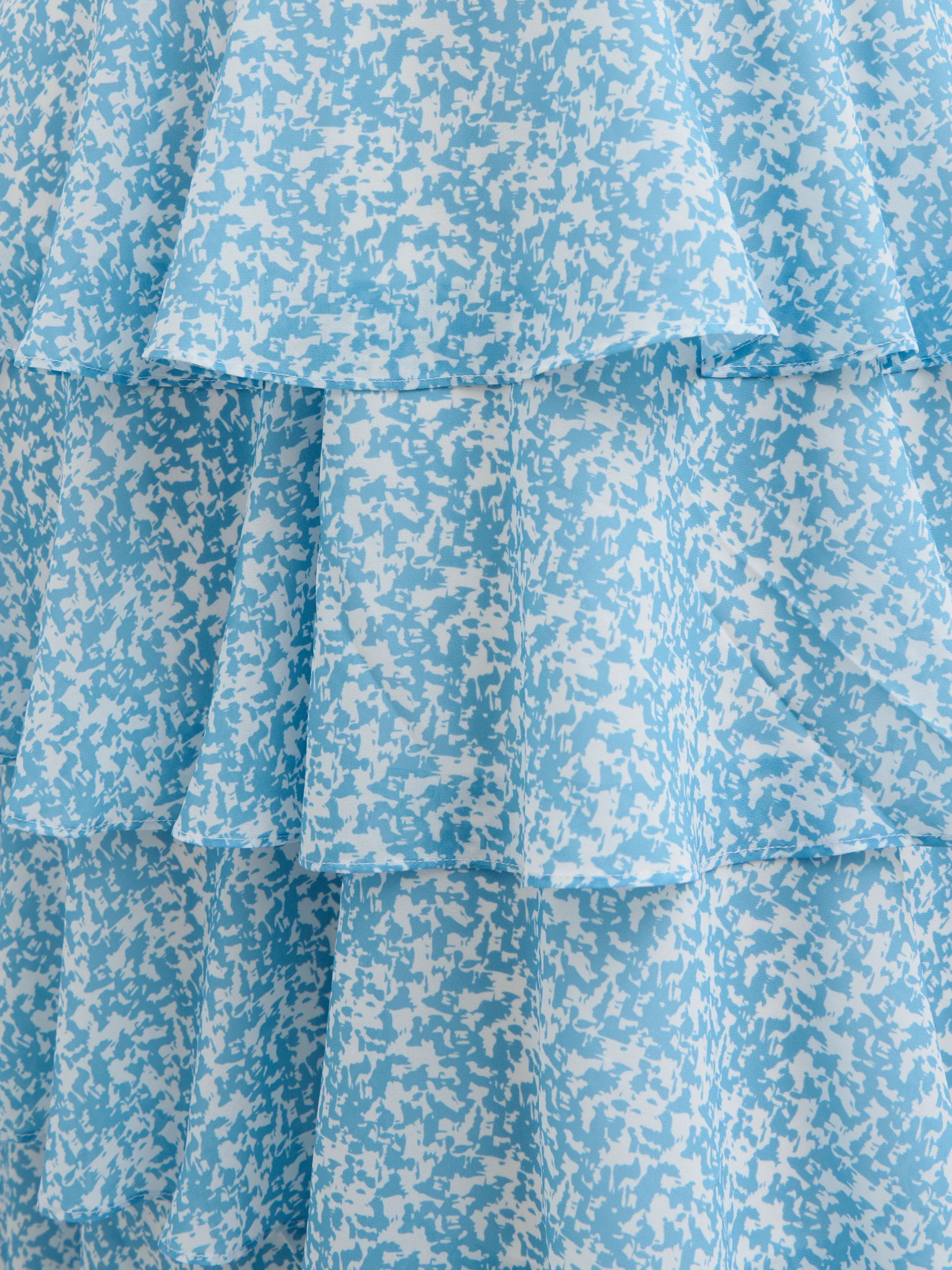 Lissy Ruffle Midaxi Dress - Blue Abstract - Image 6
