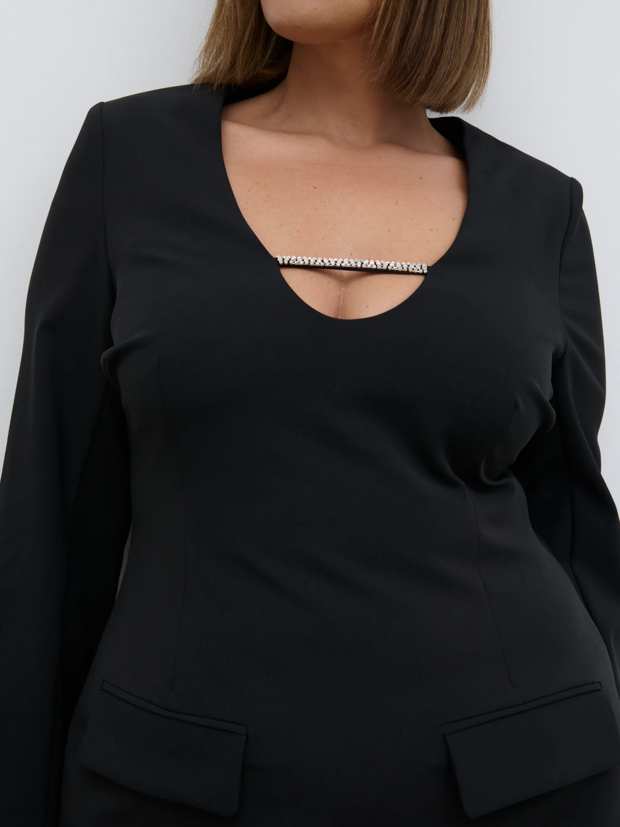 Lou Embellished Trim Mini Dress - Curve - Image 4