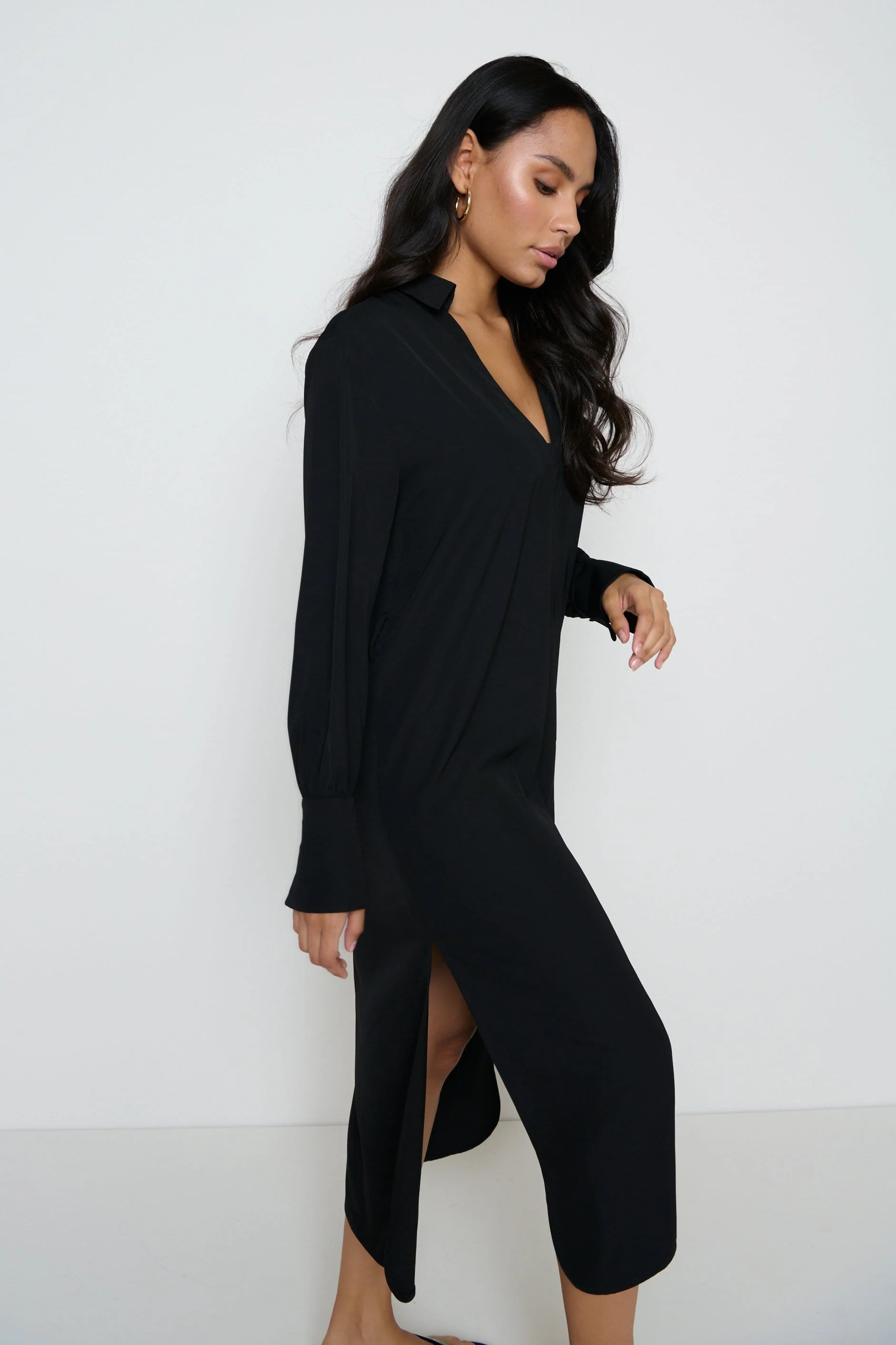 Luda Midi Dress - Black - Image 3