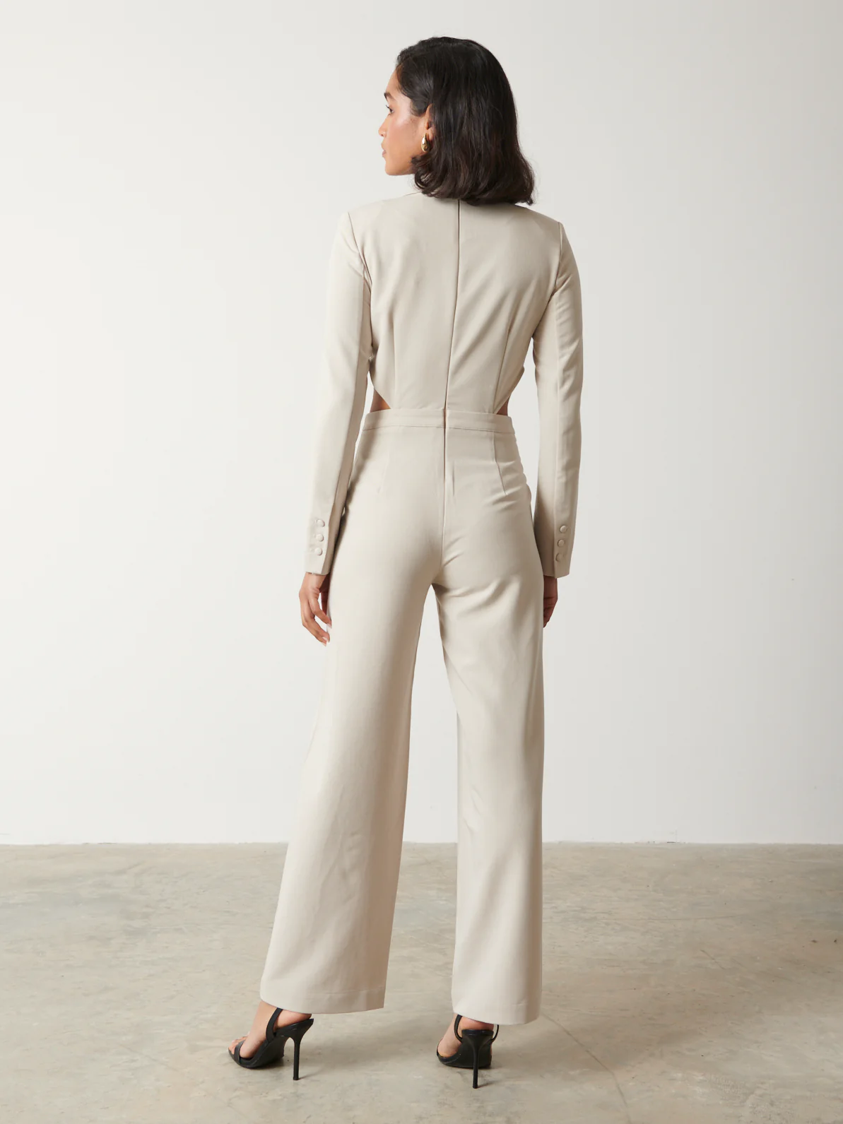 Marni Cut Out Jumpsuit - Stone - Image 3