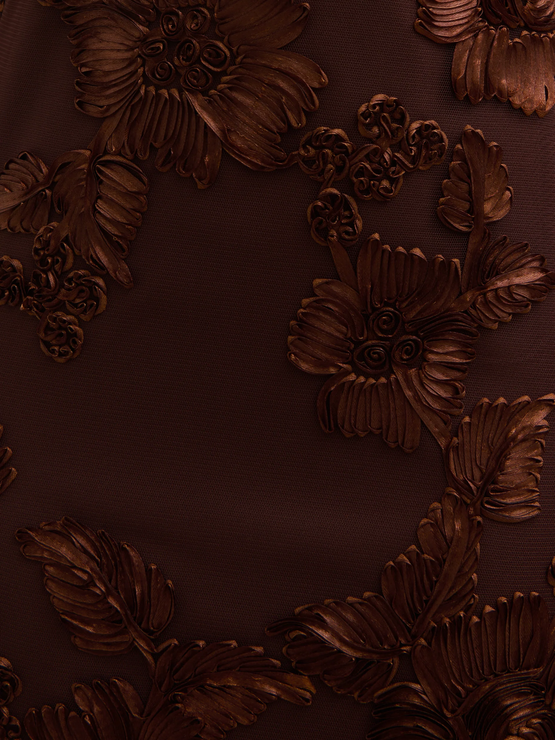 Meg Racer Midaxi Dress - Chocolate Jacquard Floral - Image 7