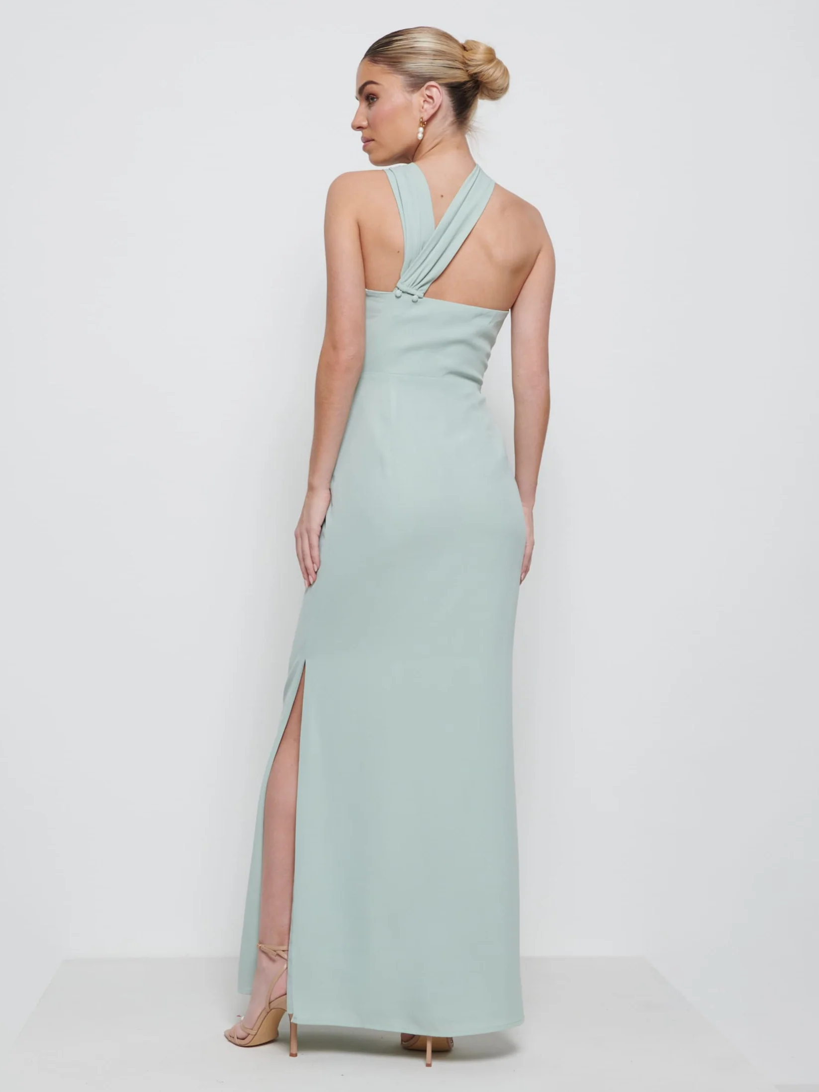 Milly Chiffon Bridesmaid Dress - Sage - Image 3