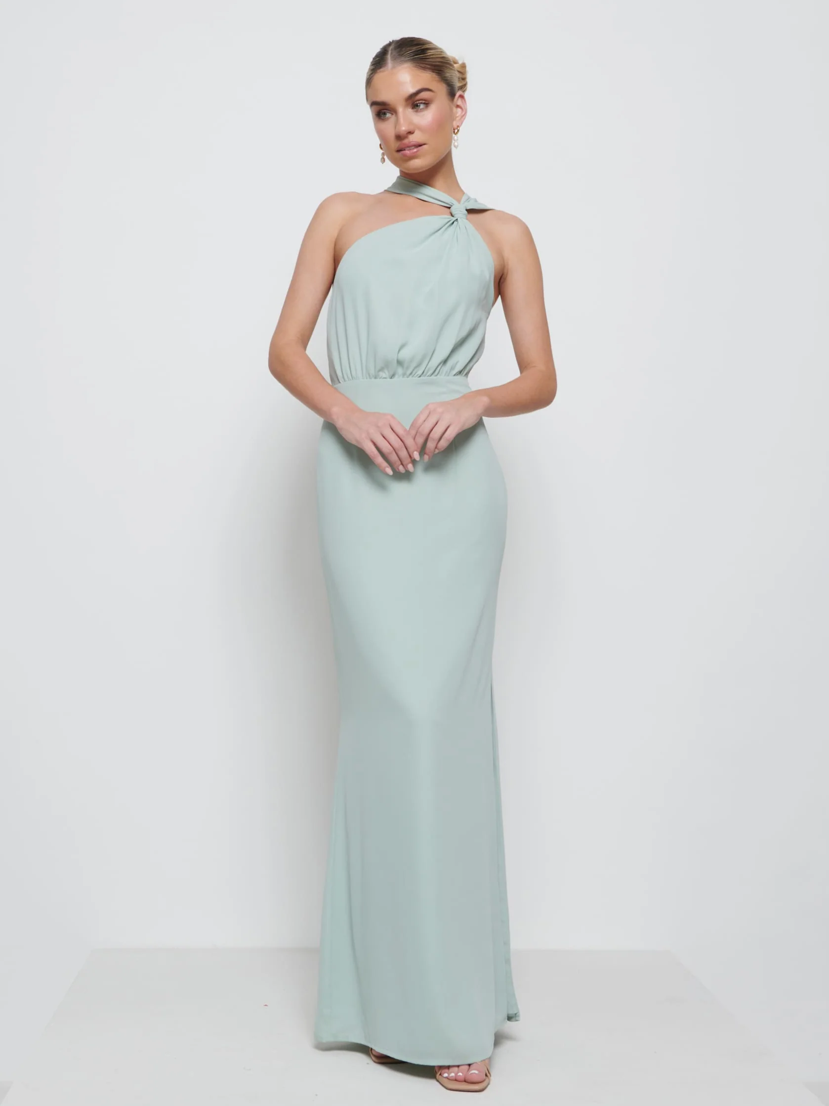 Milly Chiffon Bridesmaid Dress - Sage - Image 4