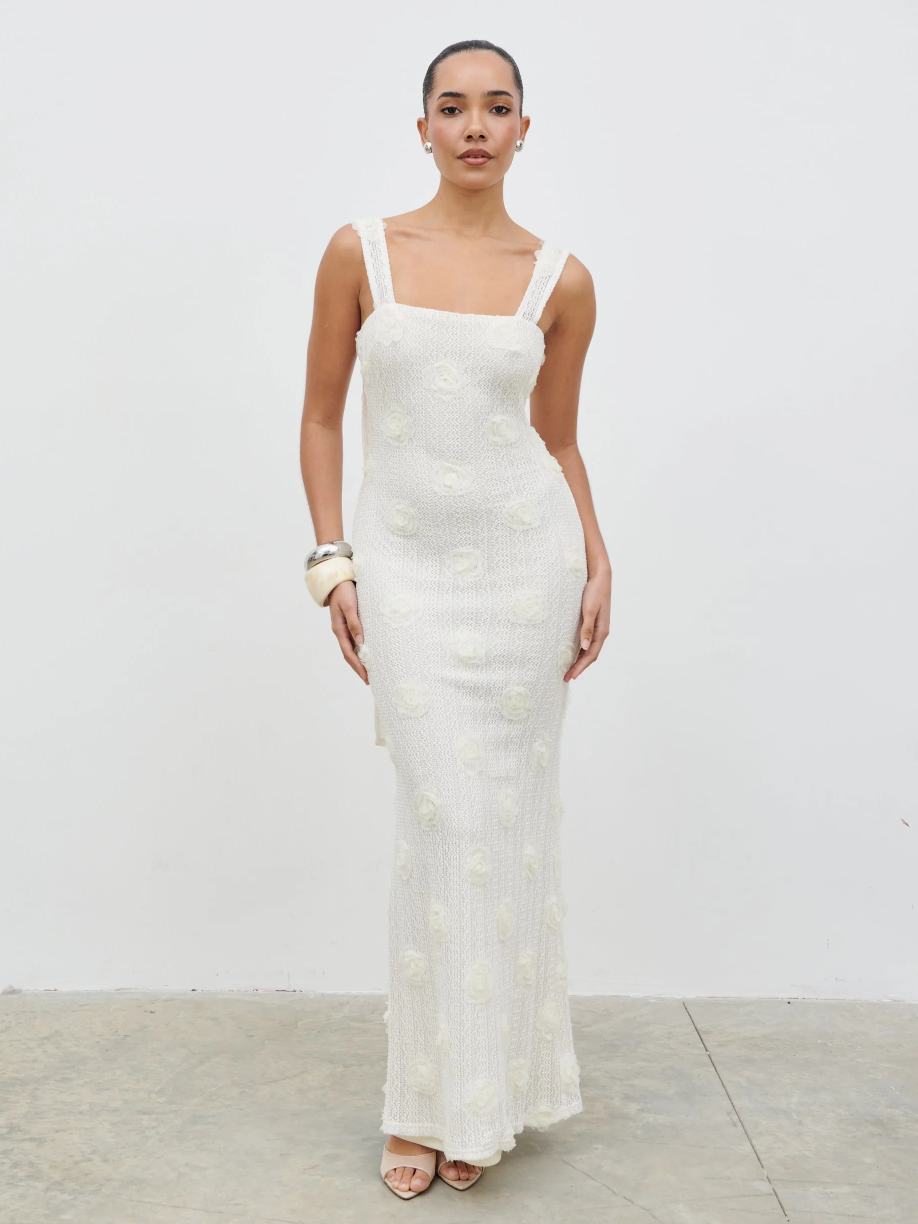Nancie Floral Maxi Dress - Cream