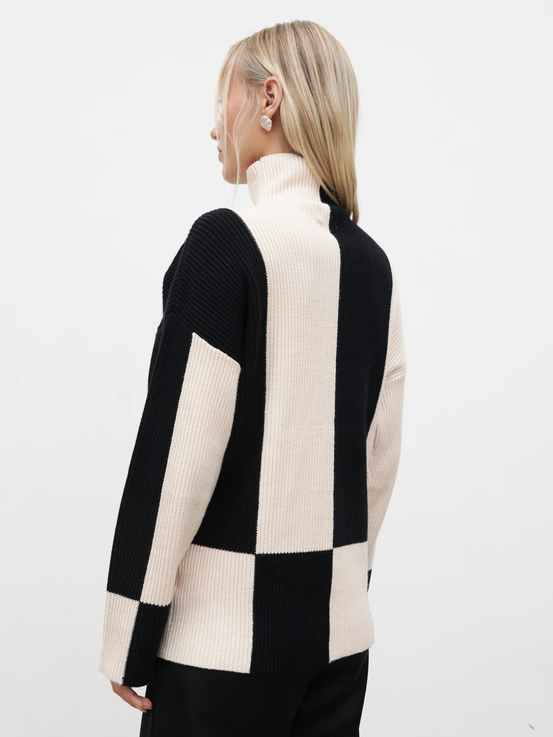 Nayah Jumper Curve - Black and Cream Stripe - Image 5