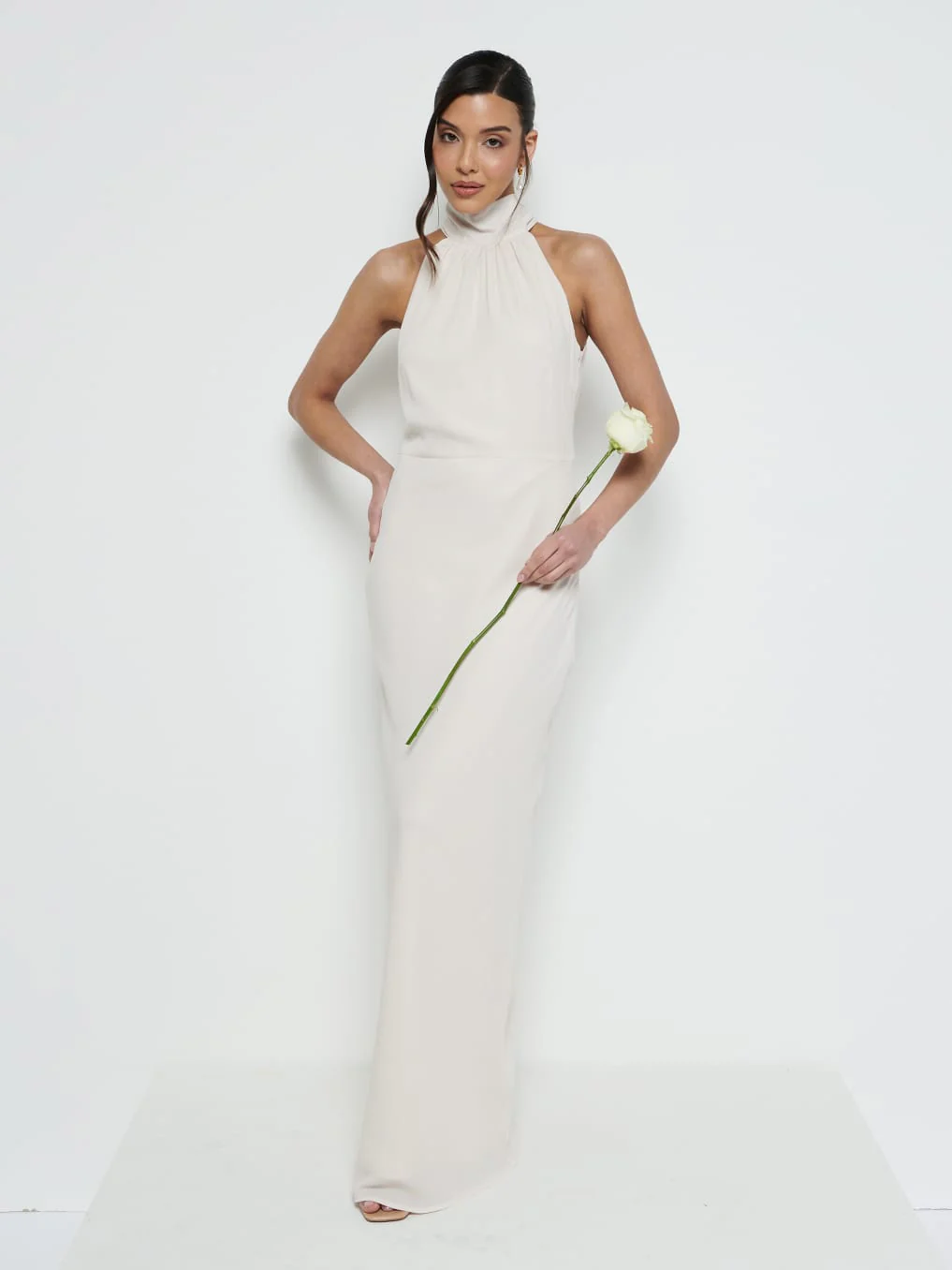 Odelle Chiffon Maxi Bridesmaid Dress - Champagne