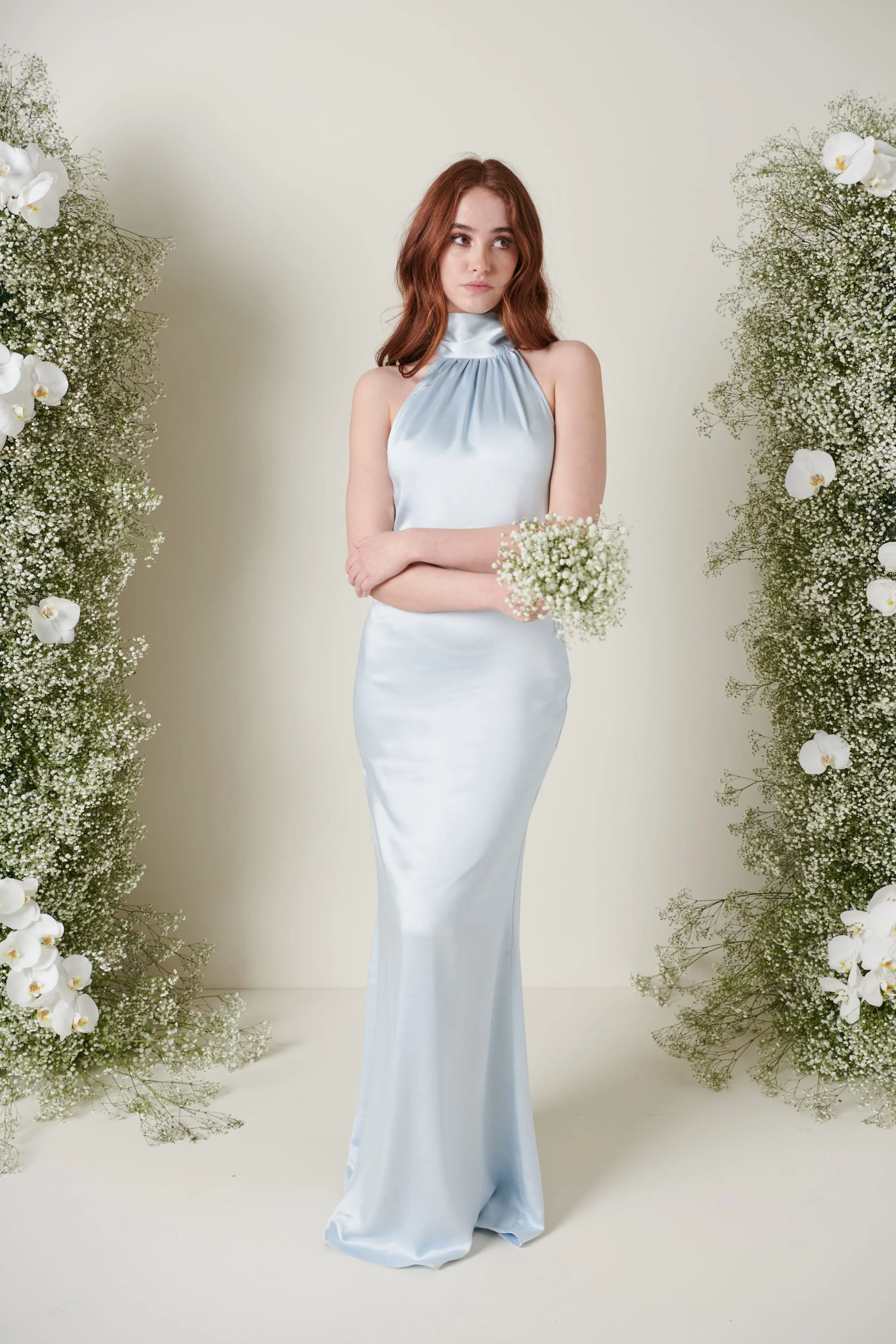 Odelle Maxi Bridesmaid Dress - Matte Ice Blue - Image 4