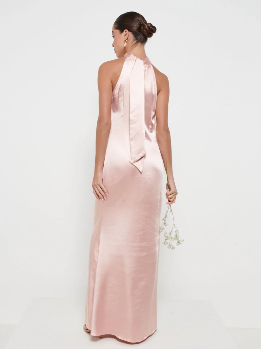 Odelle Maxi Bridesmaid Dress - Matte Blush - Image 3