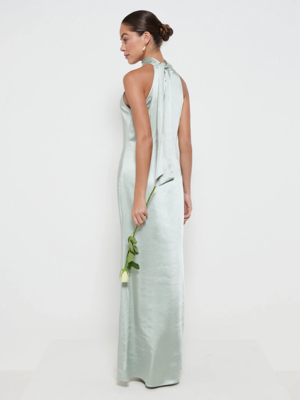 Odelle Maxi Bridesmaid Dress - Matte Sage - Image 3