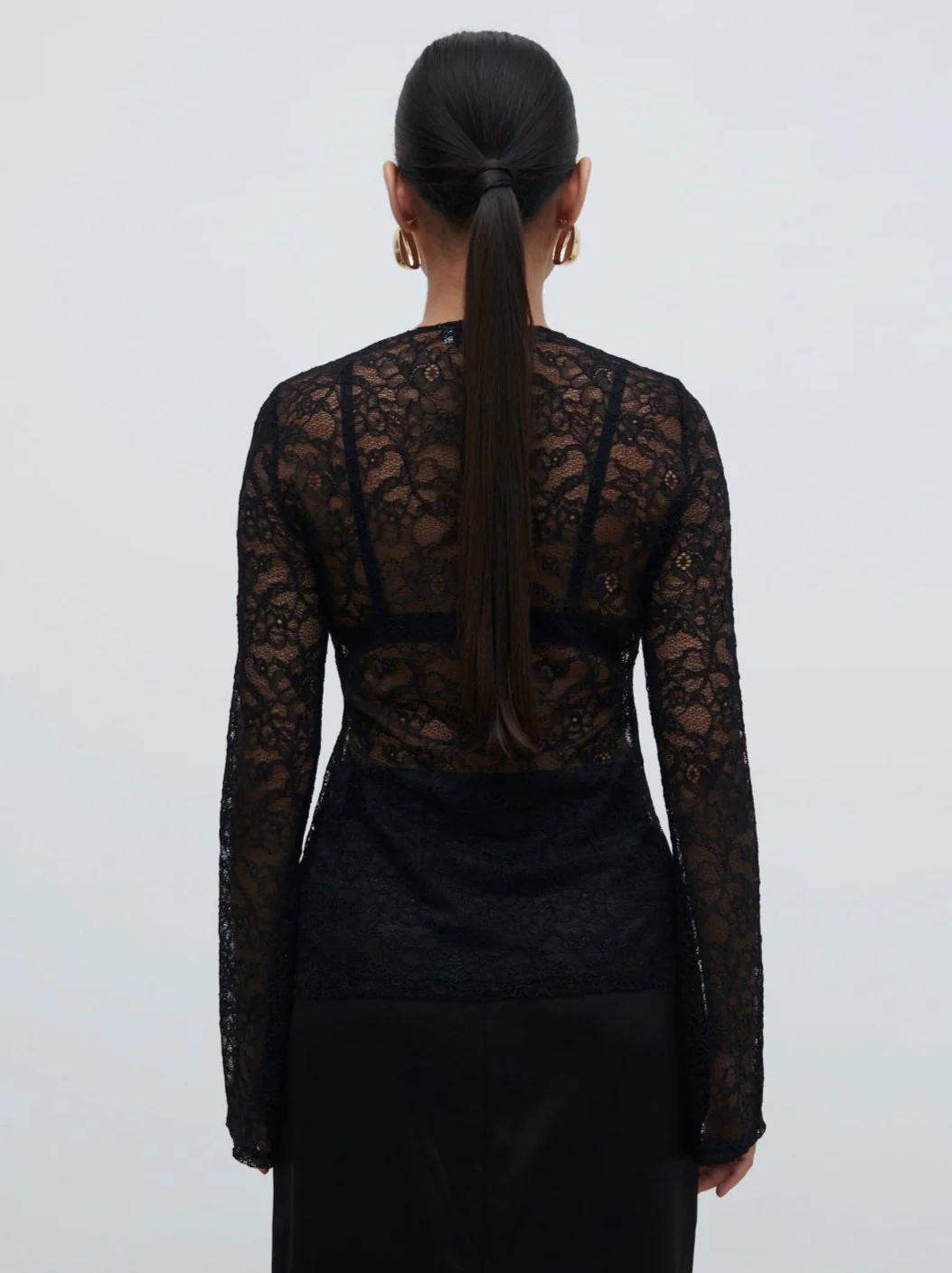 Odi Lace Cardigan - Black - Image 6
