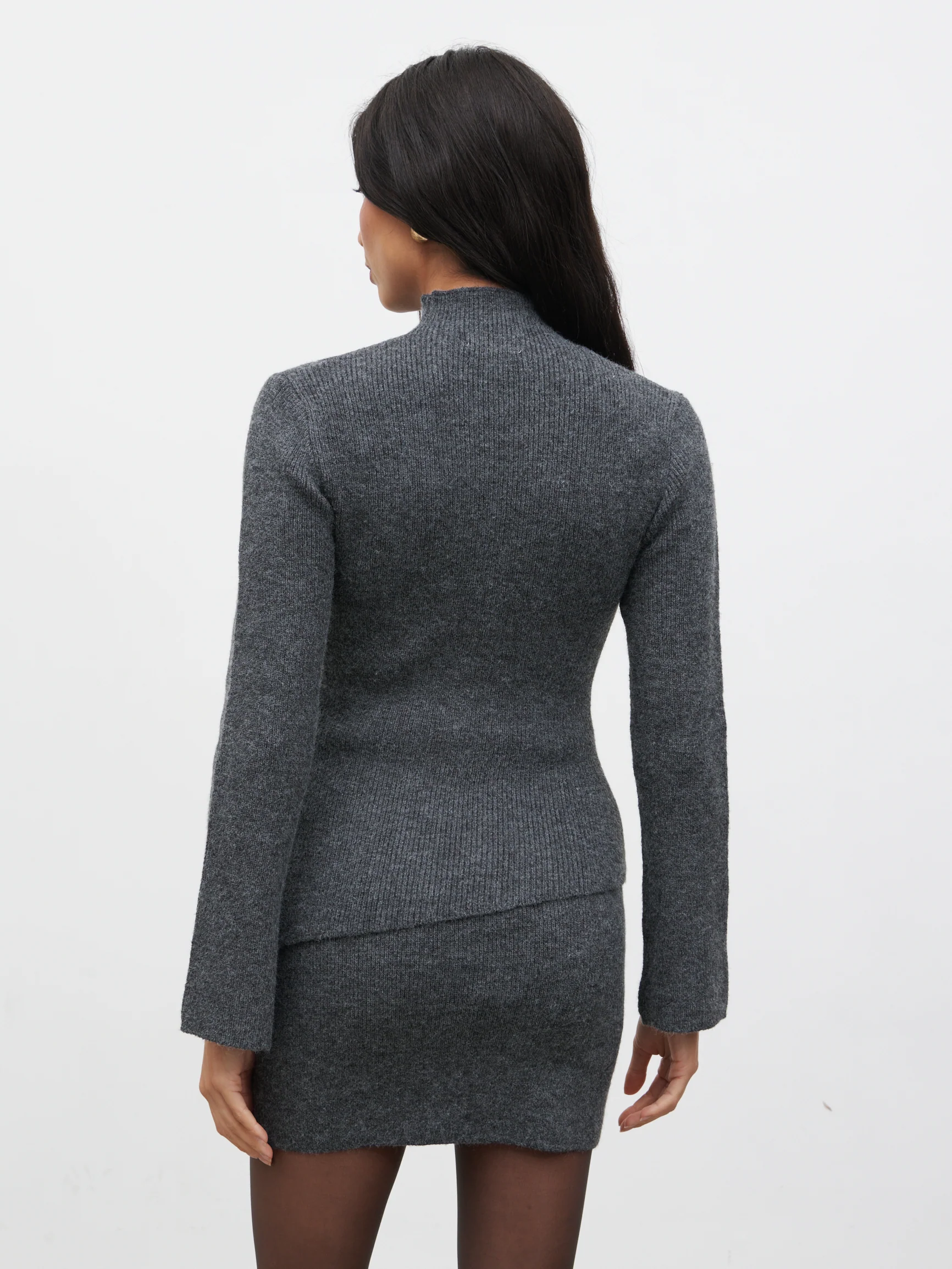 Odyssey A-Line Knit Jumper - Charcoal - Image 4