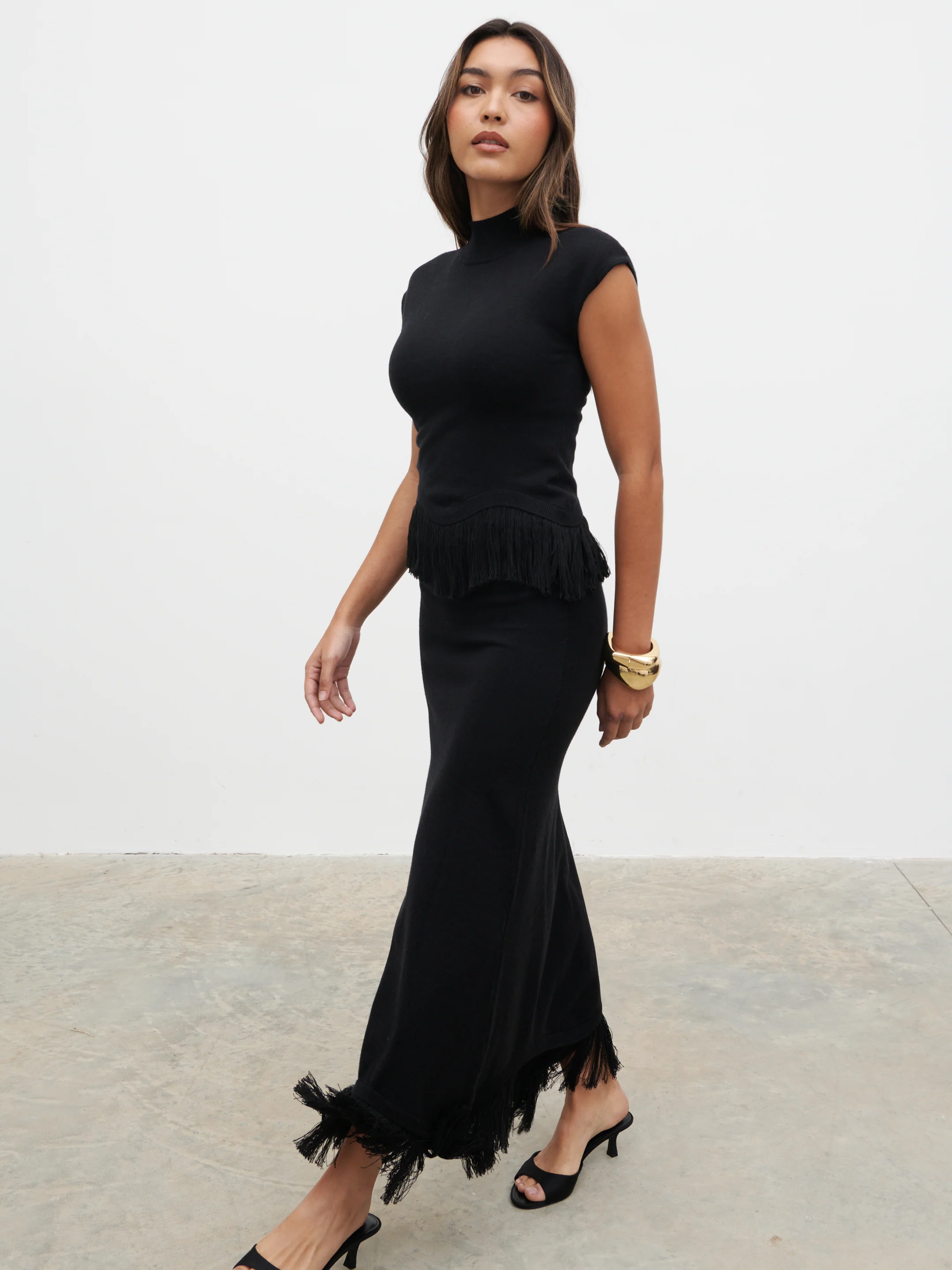 Orlendina Fringe Top - Black - Image 4