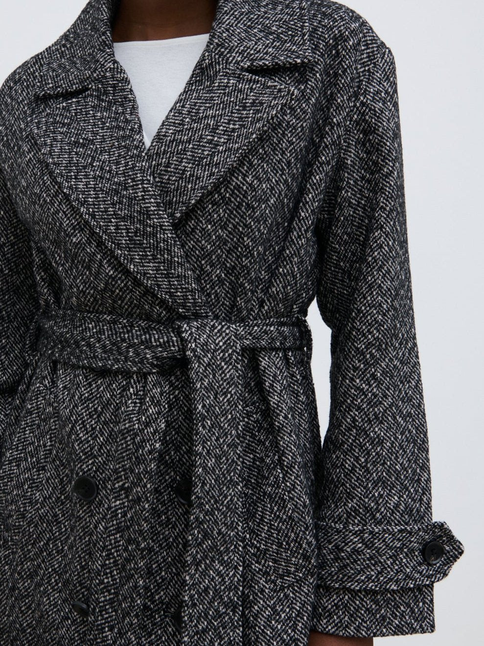 Phoenix Belted Coat - Herringbone - Image 6