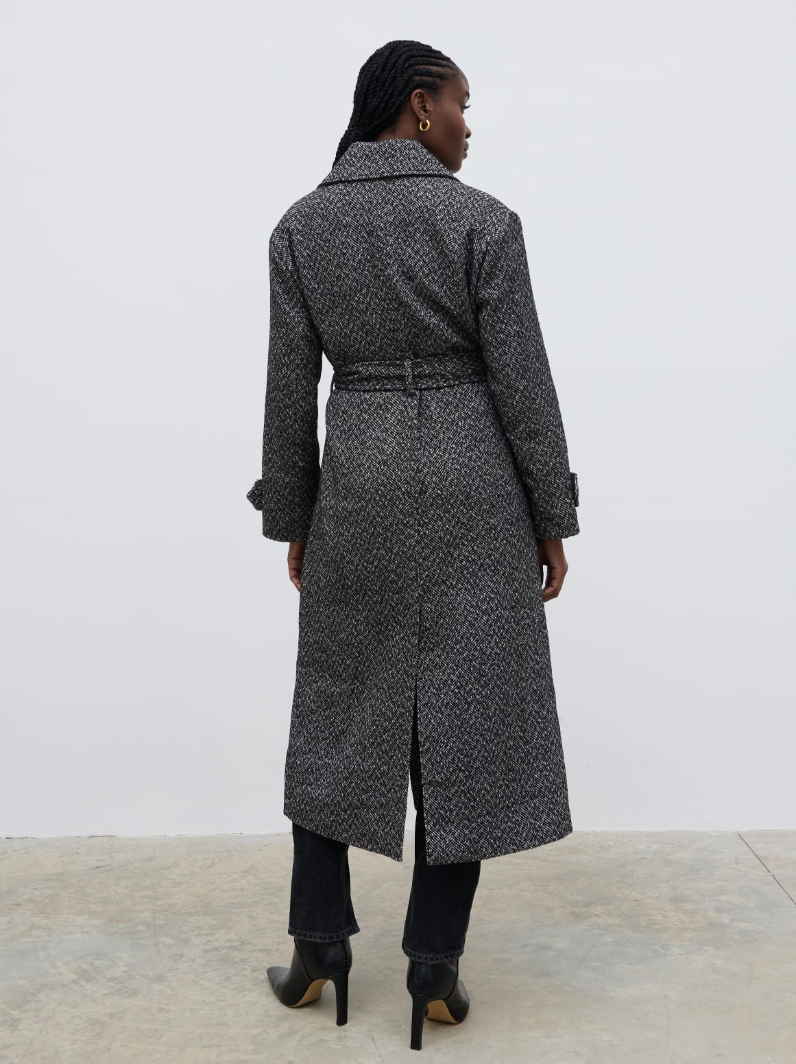 Phoenix Belted Coat - Herringbone - Image 8