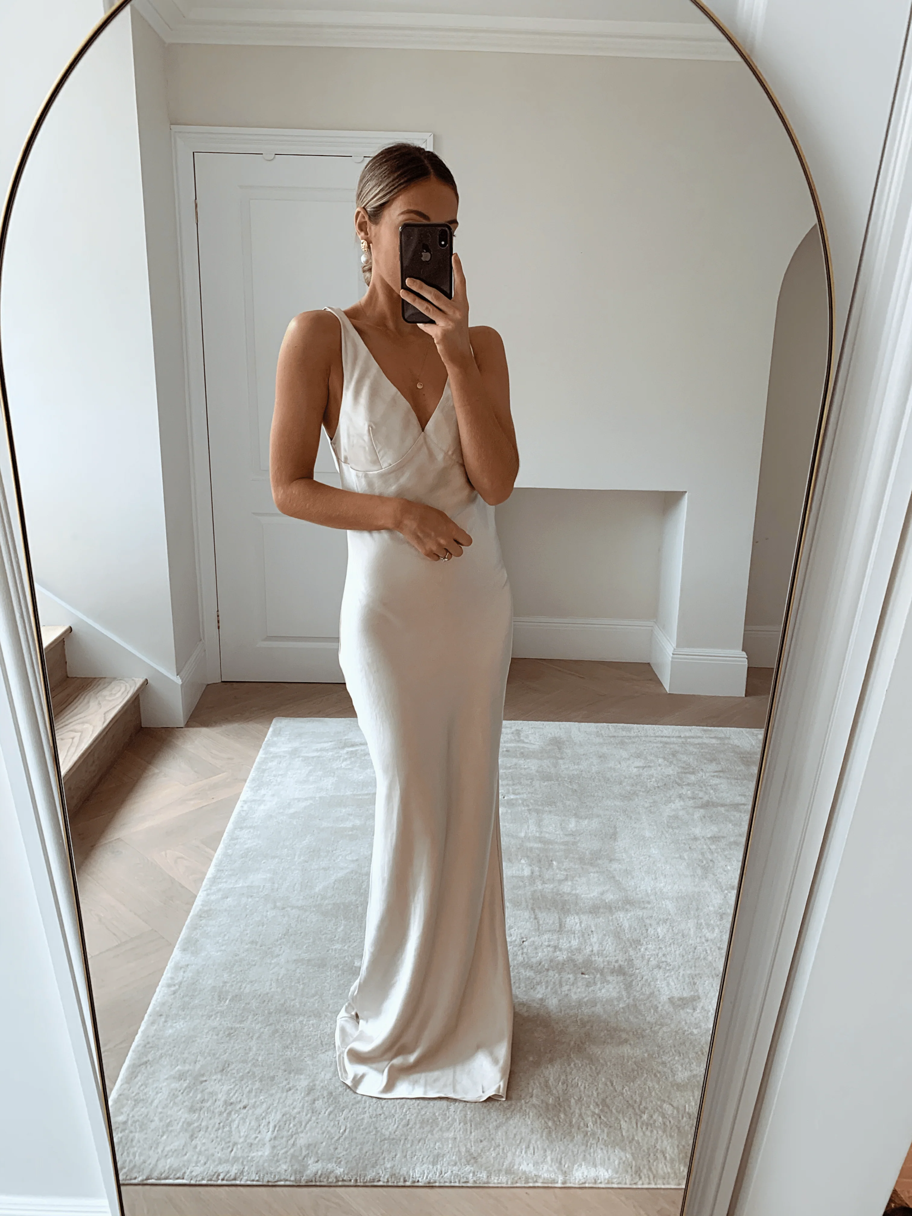 Piper High Back Maxi Dress - Matte Oyster - Image 3
