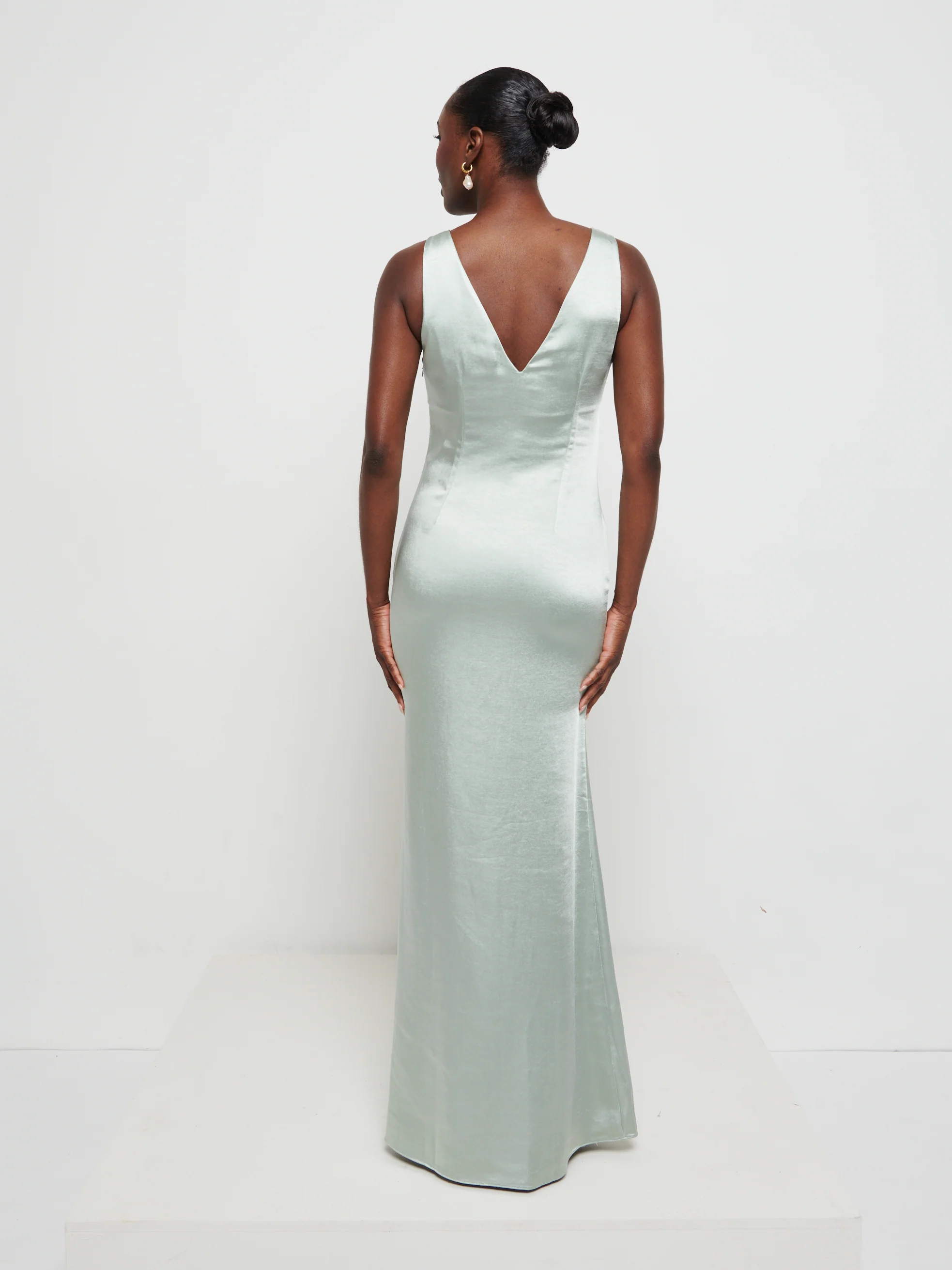 Piper Maxi Bridesmaid Dress - Matte Sage - Image 4