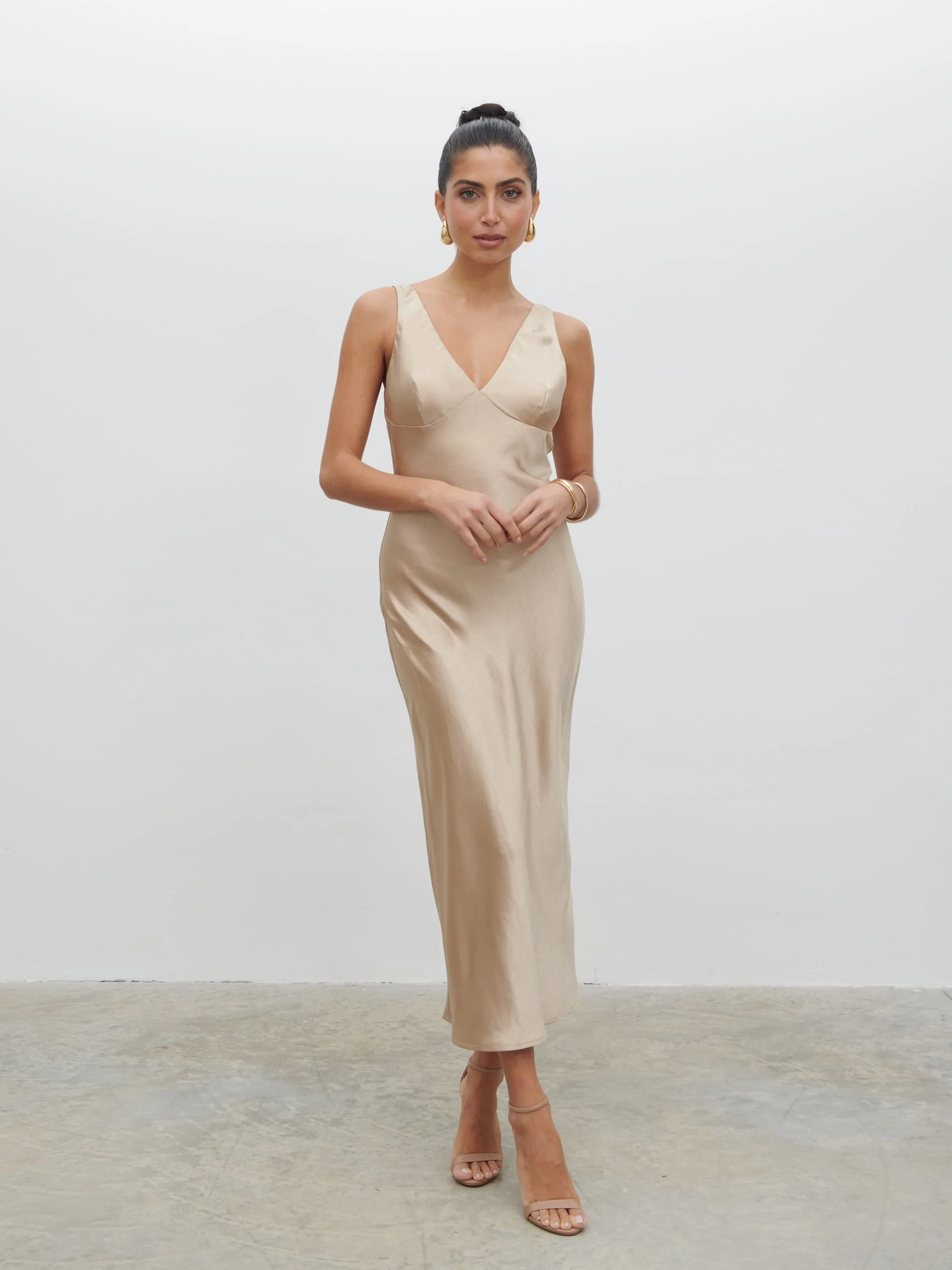 Piper Midaxi Dress - Gold - Image 4