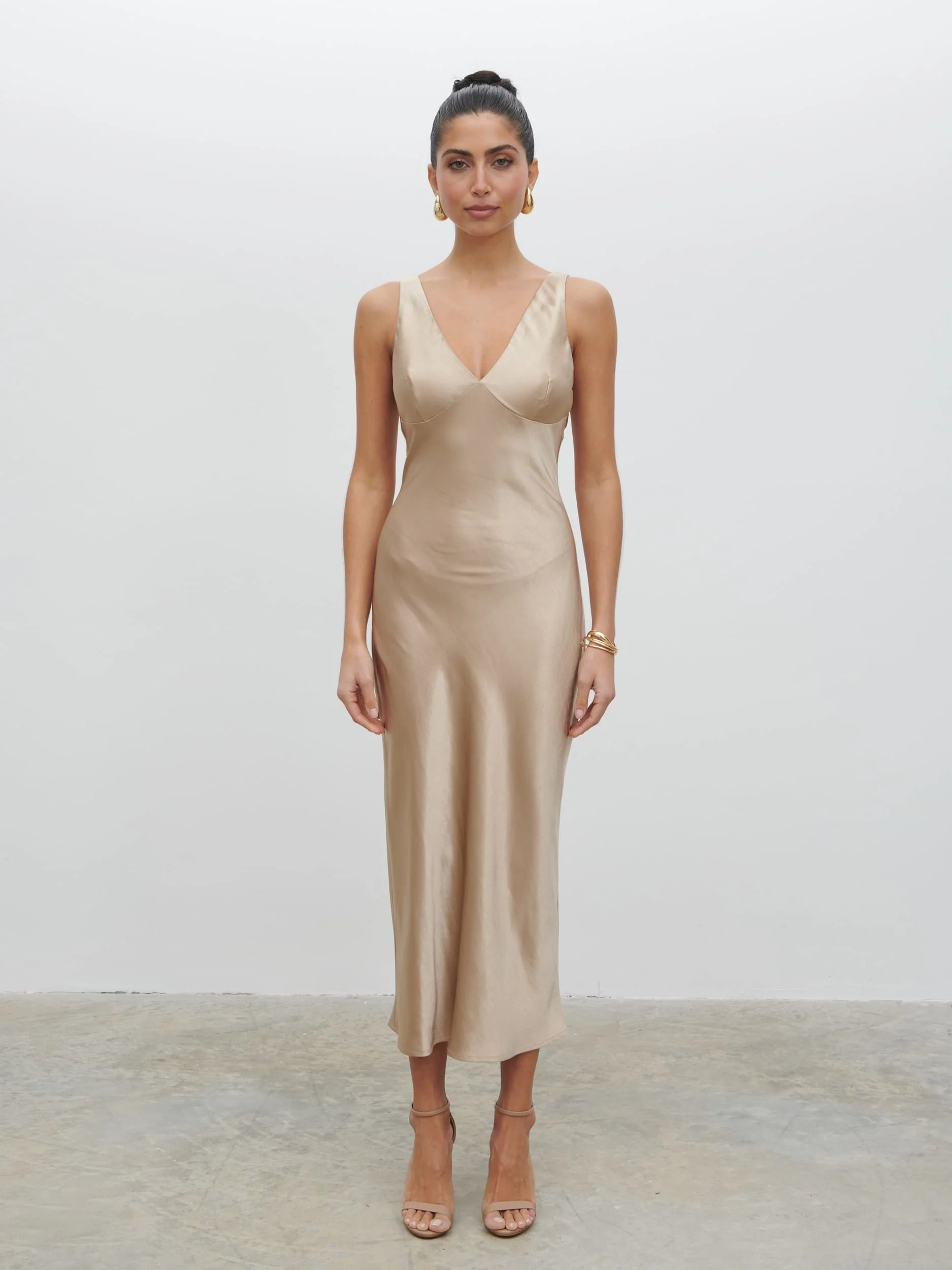 Piper Midaxi Dress - Gold - Image 5