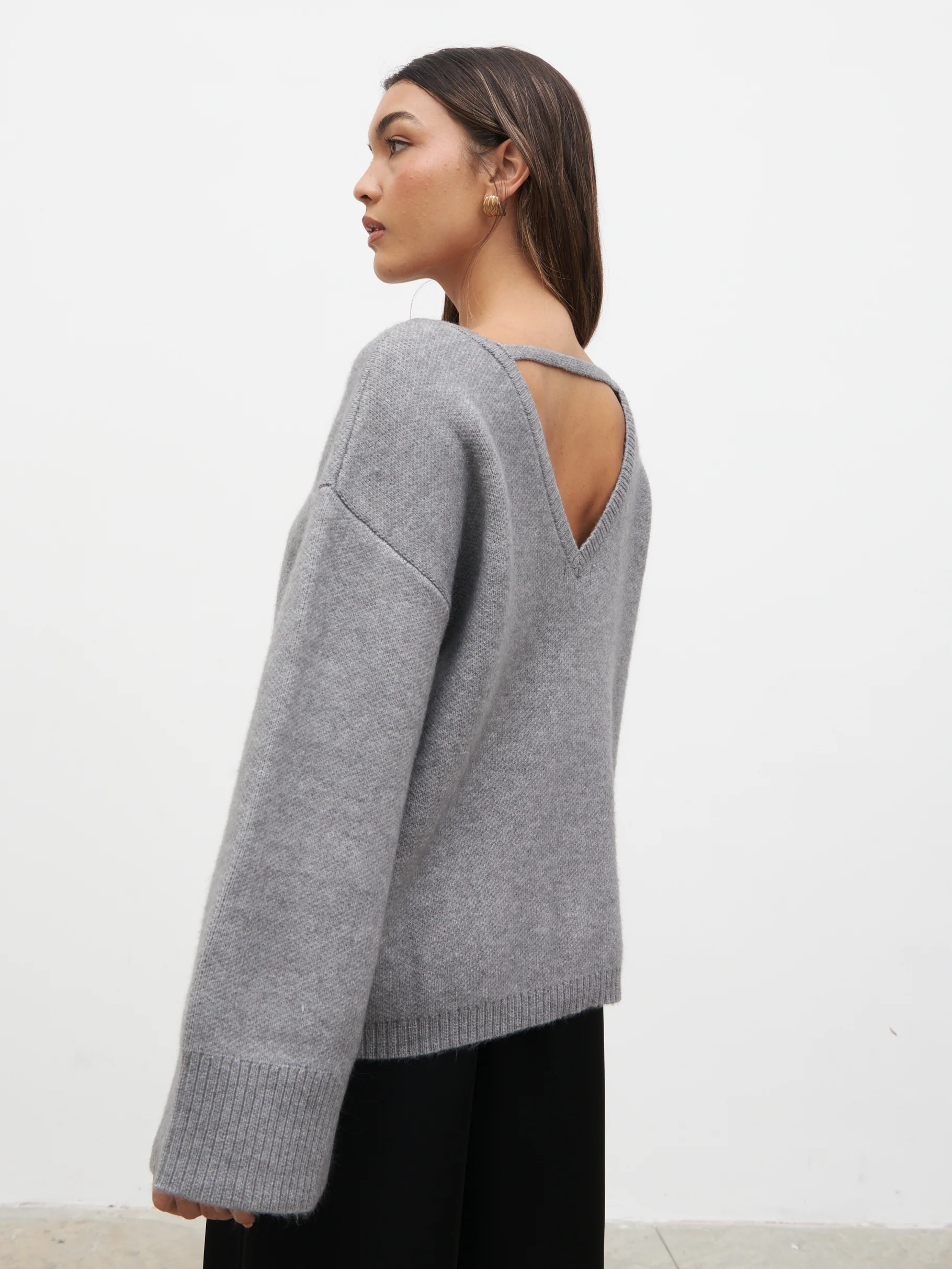 Quinn Knit Jumper - Grey - Image 2