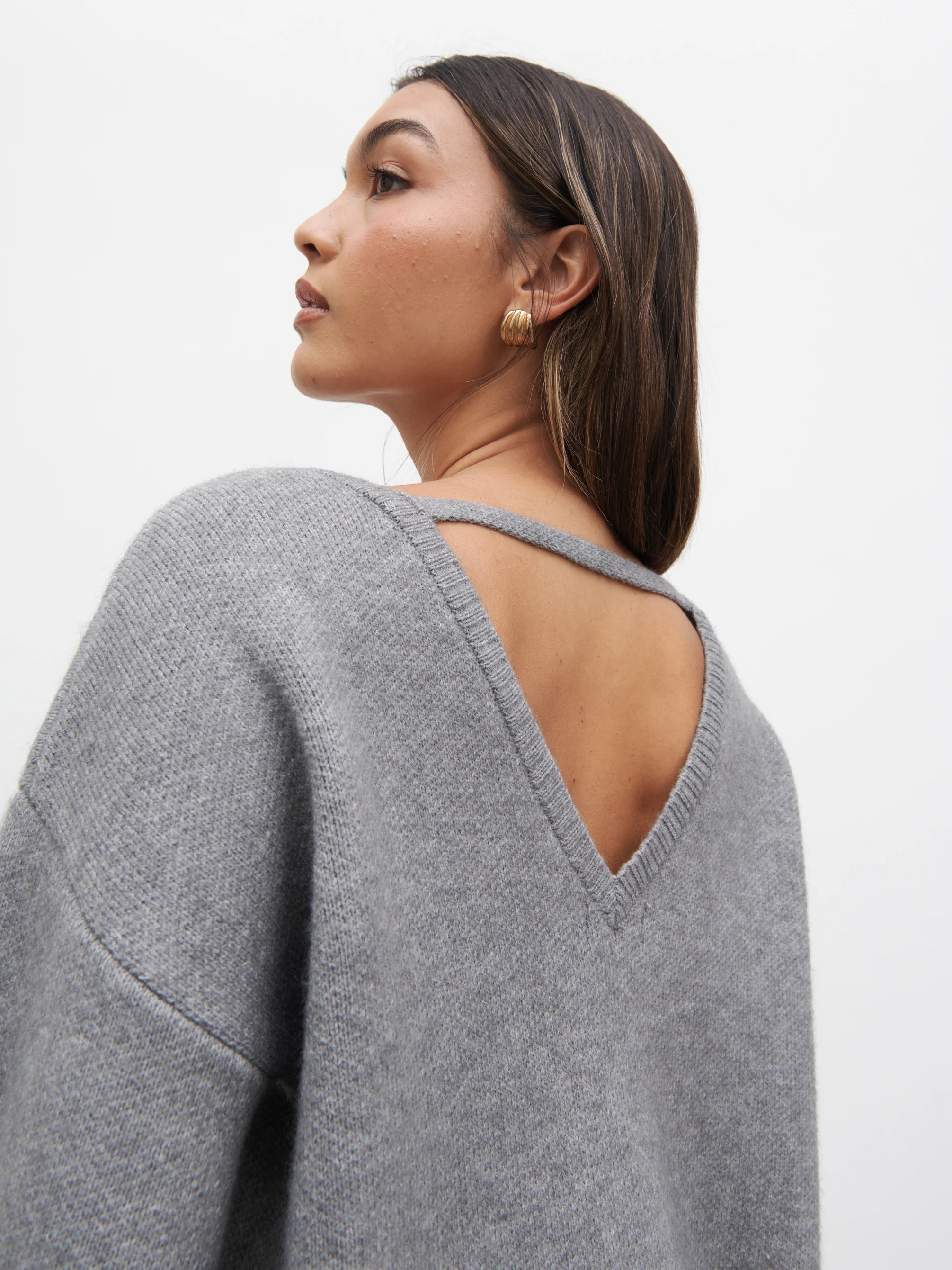 Quinn Knit Jumper - Grey - Image 5