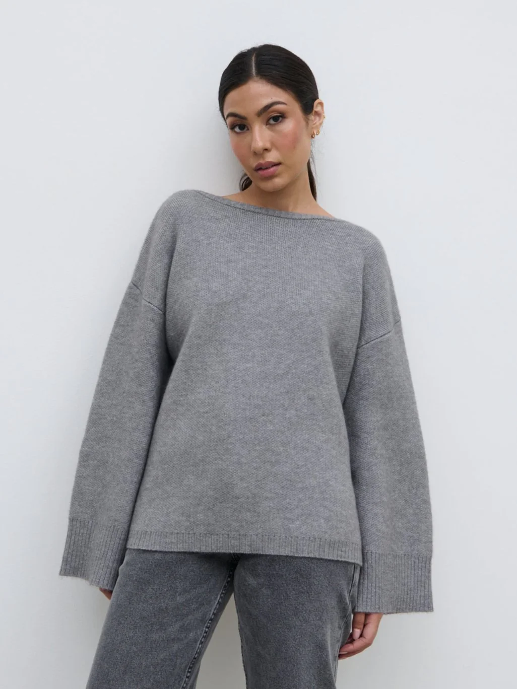 Quinn Knit Jumper - Grey - Image 6