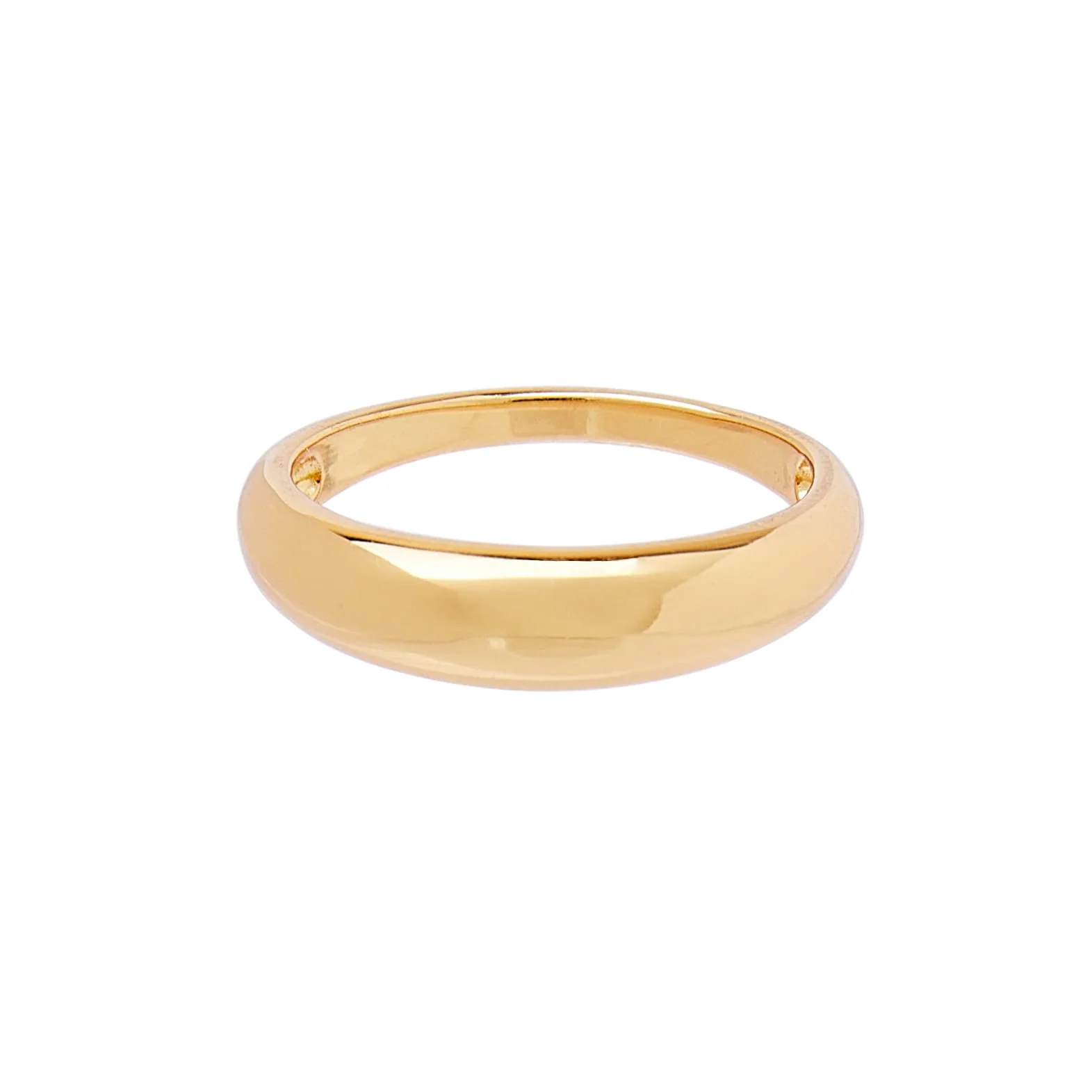 Renetta Thin Band Ring - Recycled Silver Gold Plated - Image 6