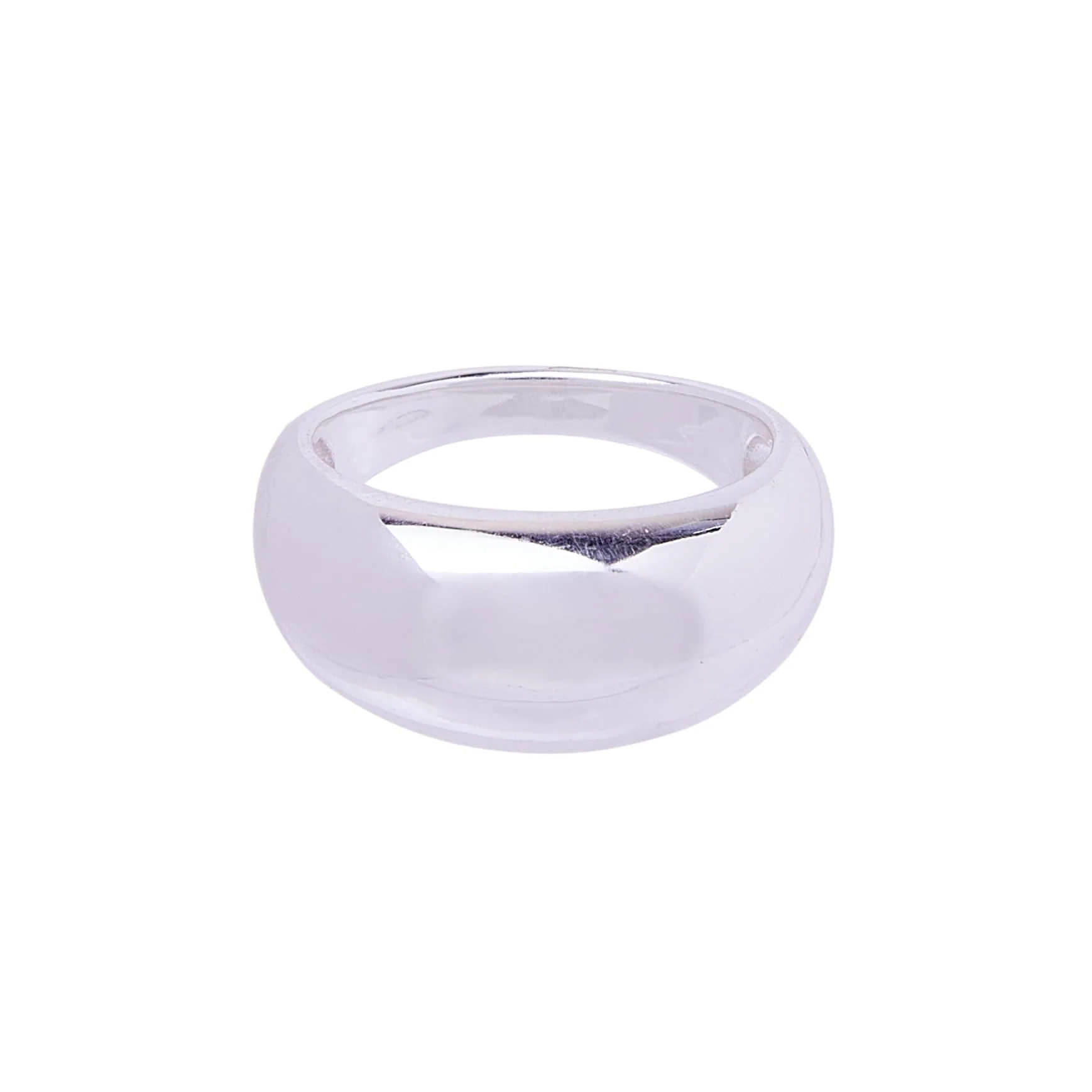 Renne Thick Band Ring - Recycled Silver - Image 10