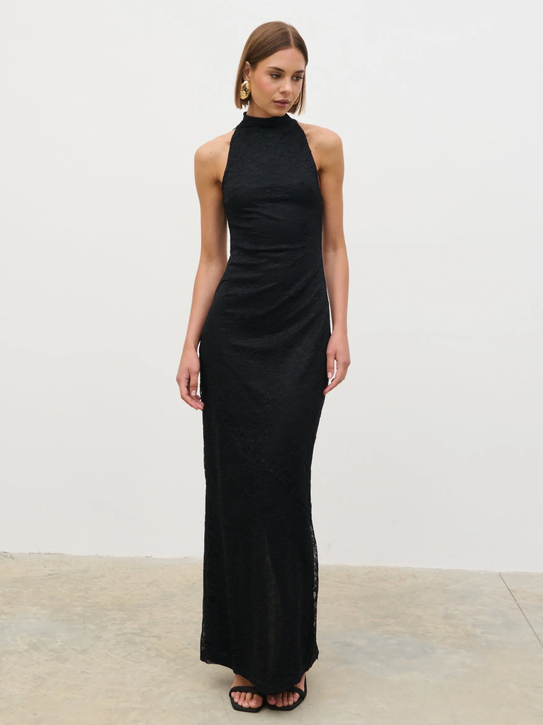 Rosalee Lace Maxi Dress - Black