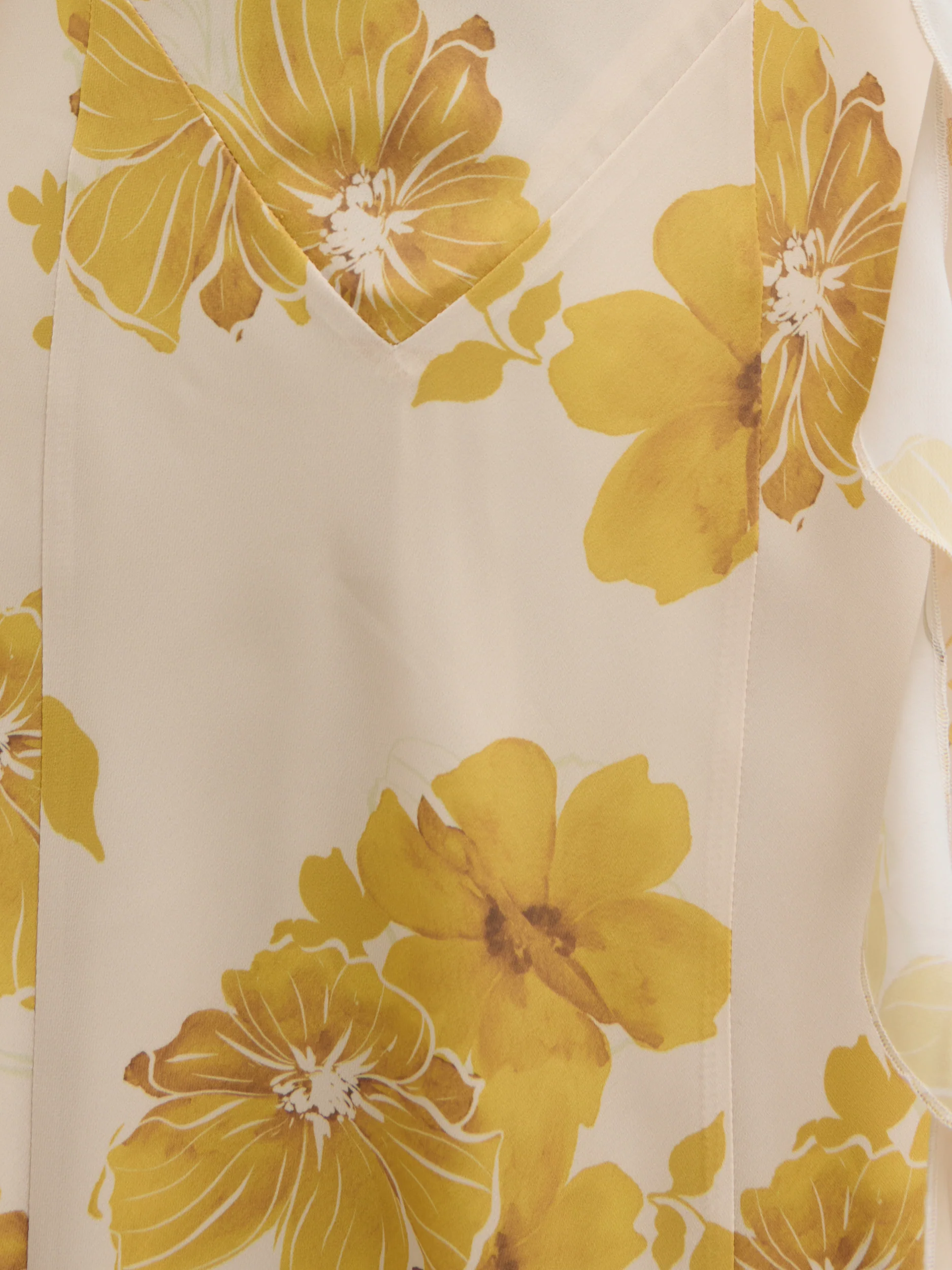 Rya Ruffle Midaxi Dress - Yellow Ochre Floral - Image 4