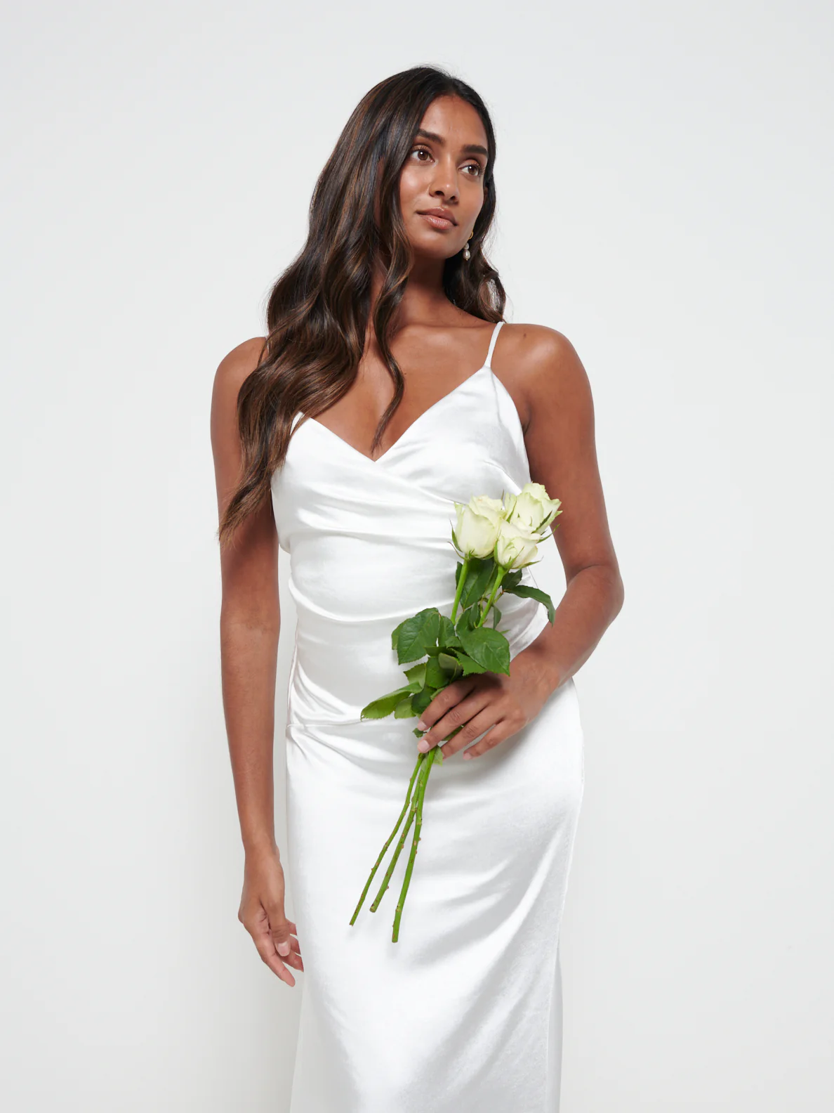 Sabine Drape Maxi Dress - Ivory - Image 5