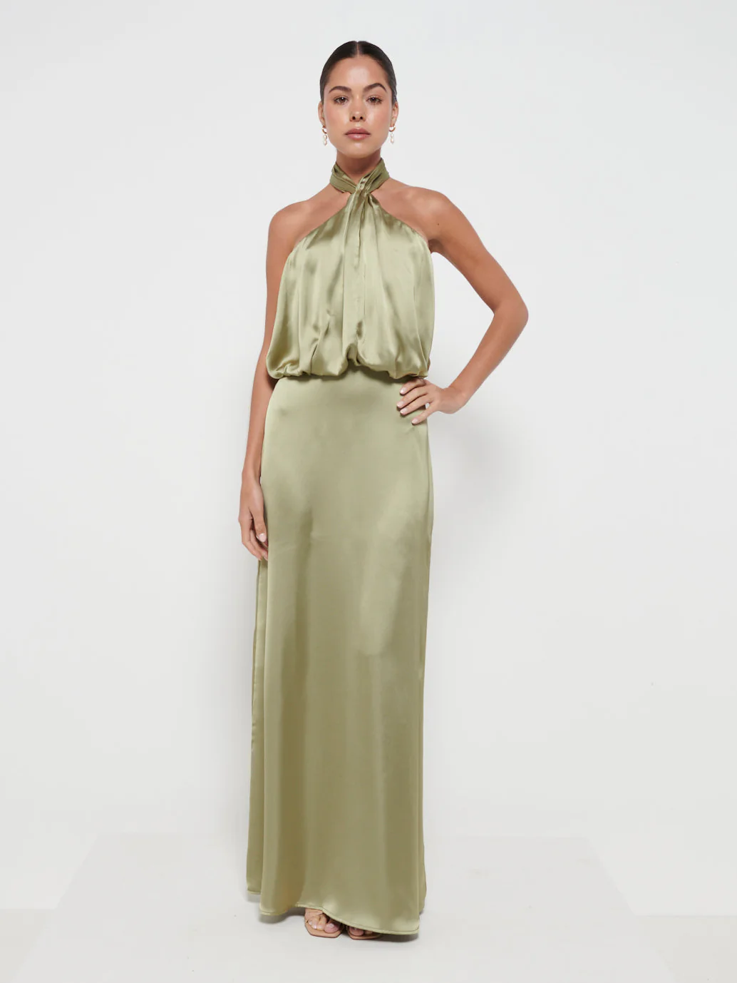 Sammie Recycled Maxi Bridesmaid Dress - Matte Olive