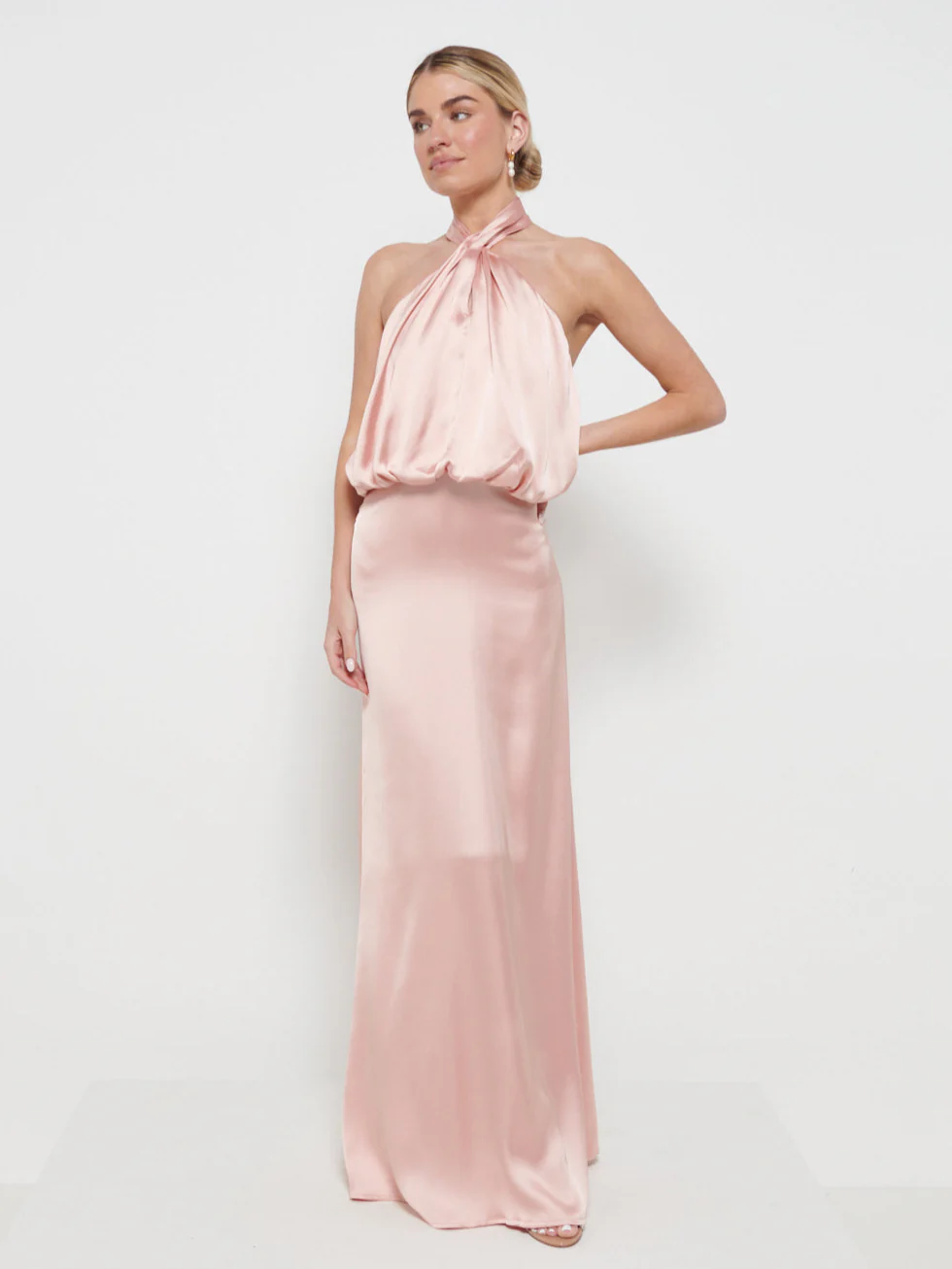 Sammie Recycled Maxi Bridesmaid Dress - Matte True Blush