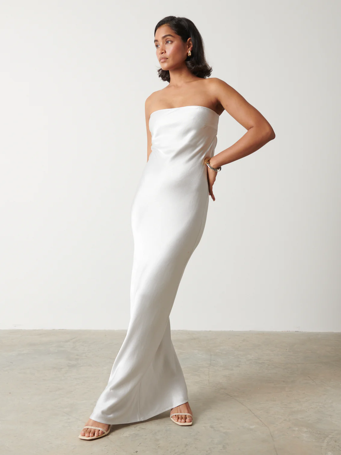 Sasha Metallic Maxi Dress - Metallic Silver - Image 4