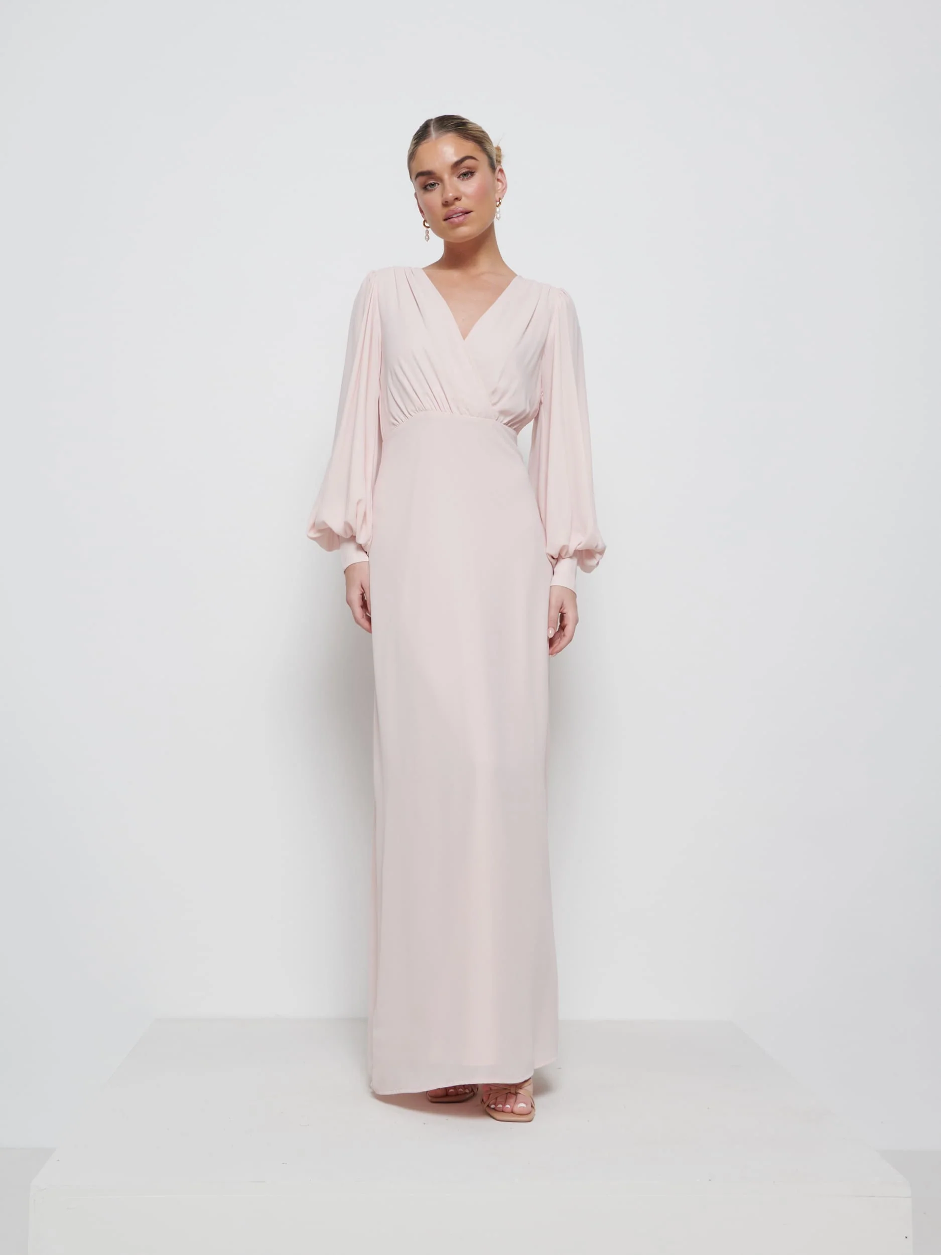 Sienna Chiffon Bridesmaid Dress - Blush