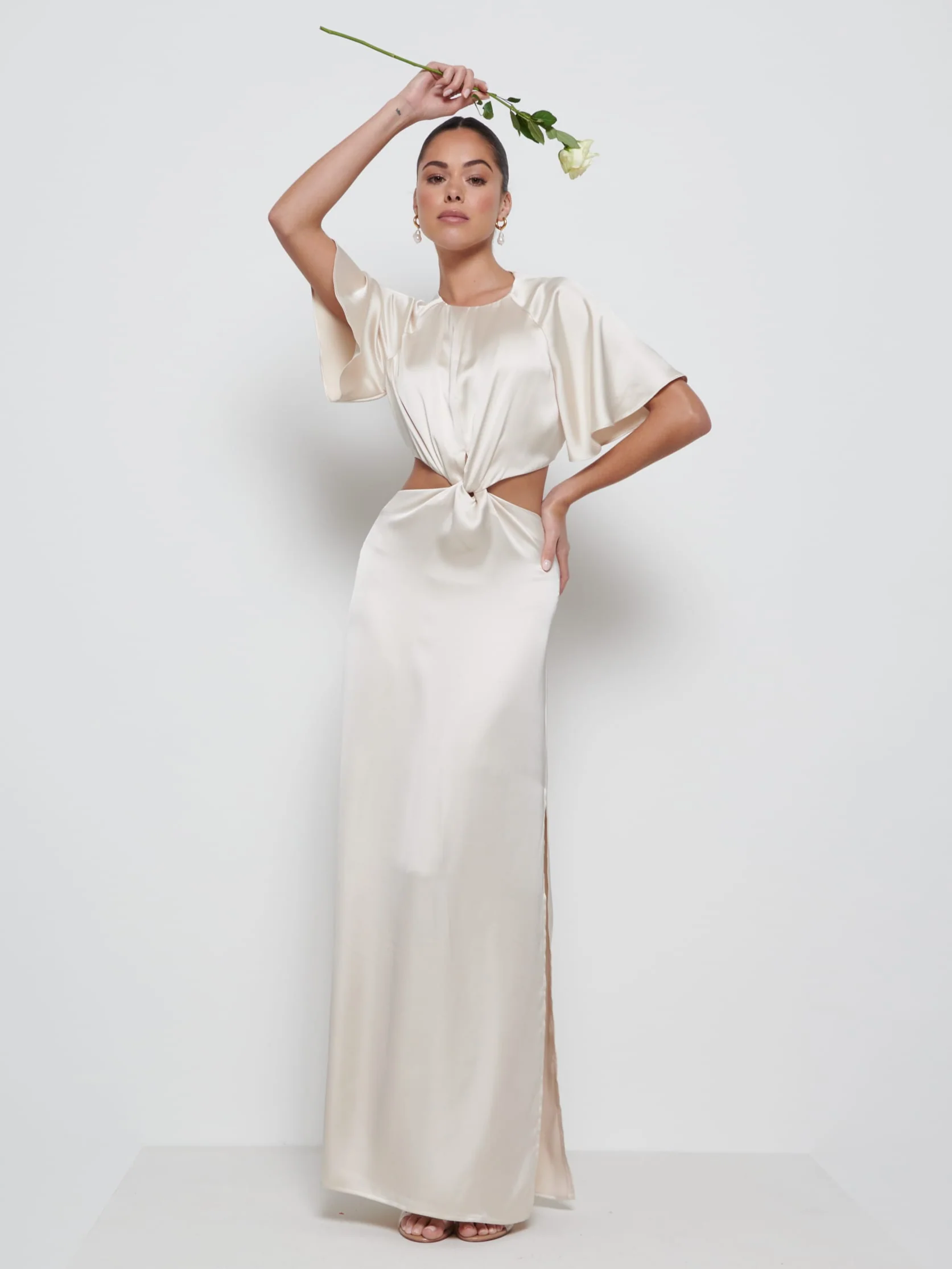 Zara Twist Knot Bridesmaid Dress - Champagne